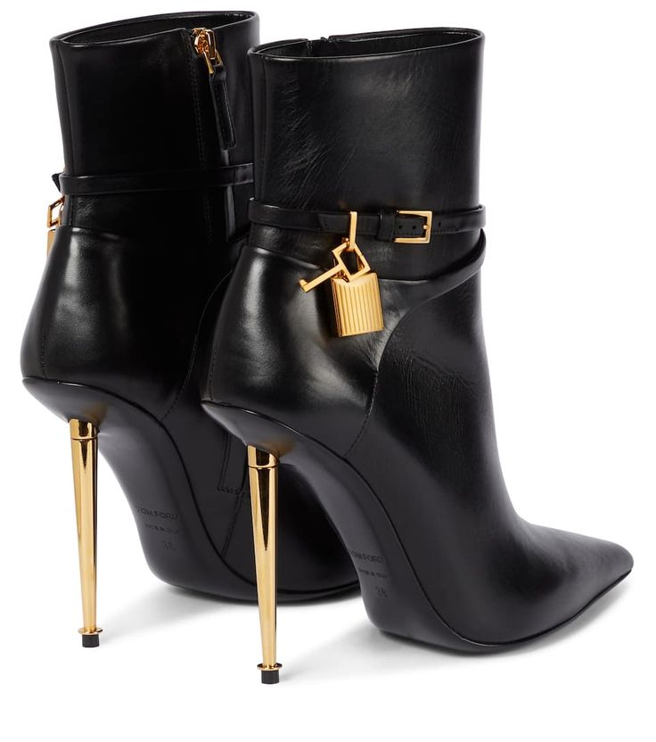 Tom Ford Padlock Pointed Pump Burgundy