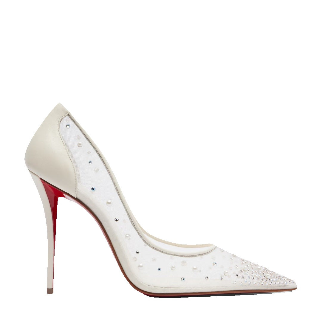CHRISTIAN LOUBOUTIN MISS Z DEGRASTRASS PERLA IVORY