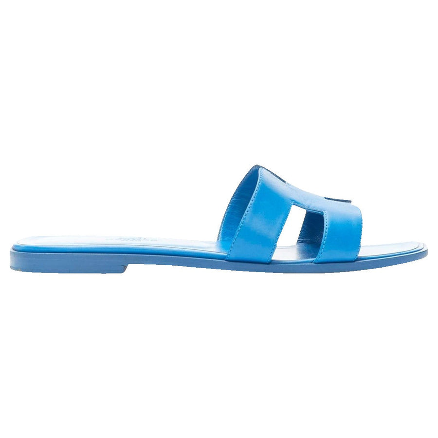 HERMÈS ORAN SANDAL BLUE COBALT
