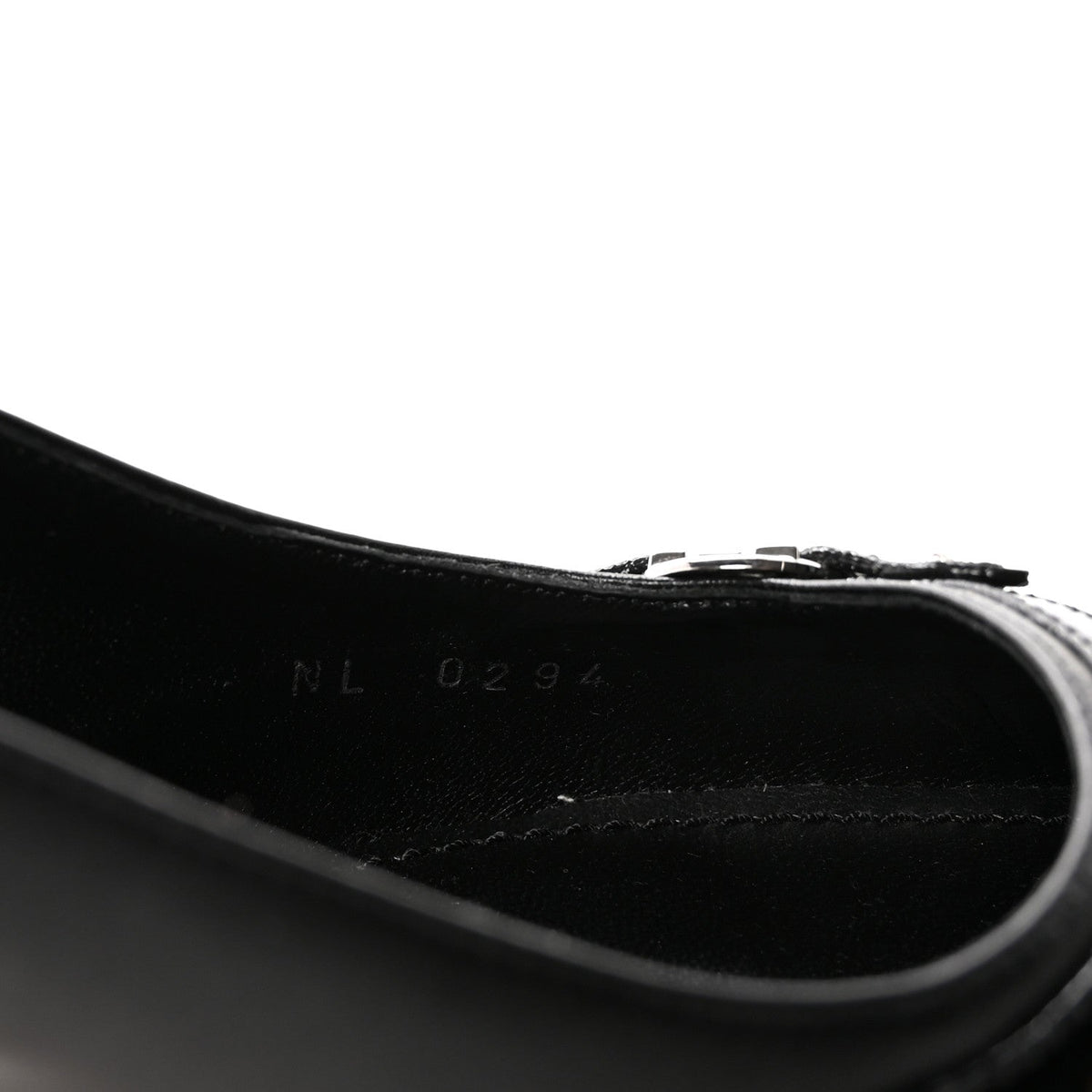 LOUIS VUITTON LAMBSKIN PATENT ROMY SLINGBACK PUMPS BLACK