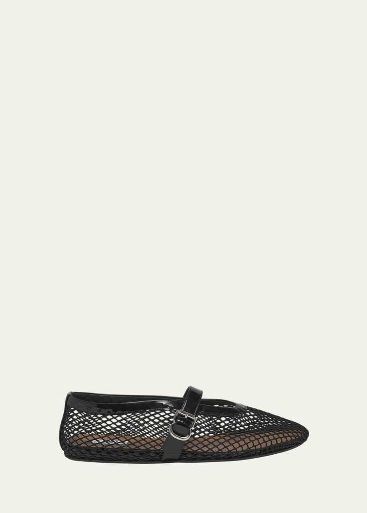 Alaïa Mary Jane Cinturino Buckle Flat Black