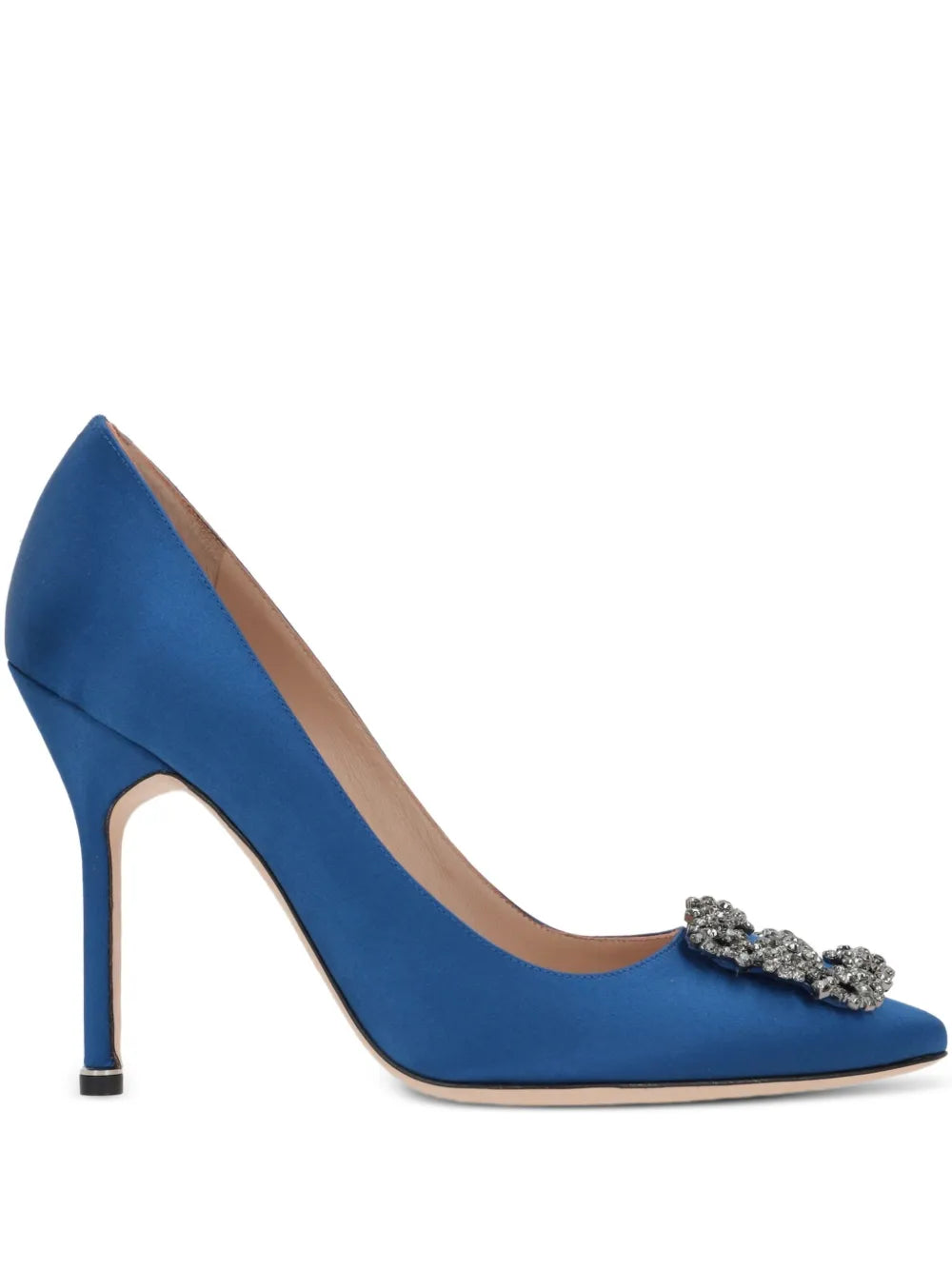 Manolo Blahnik Hangisi 105 Satin Pump Royal Blue