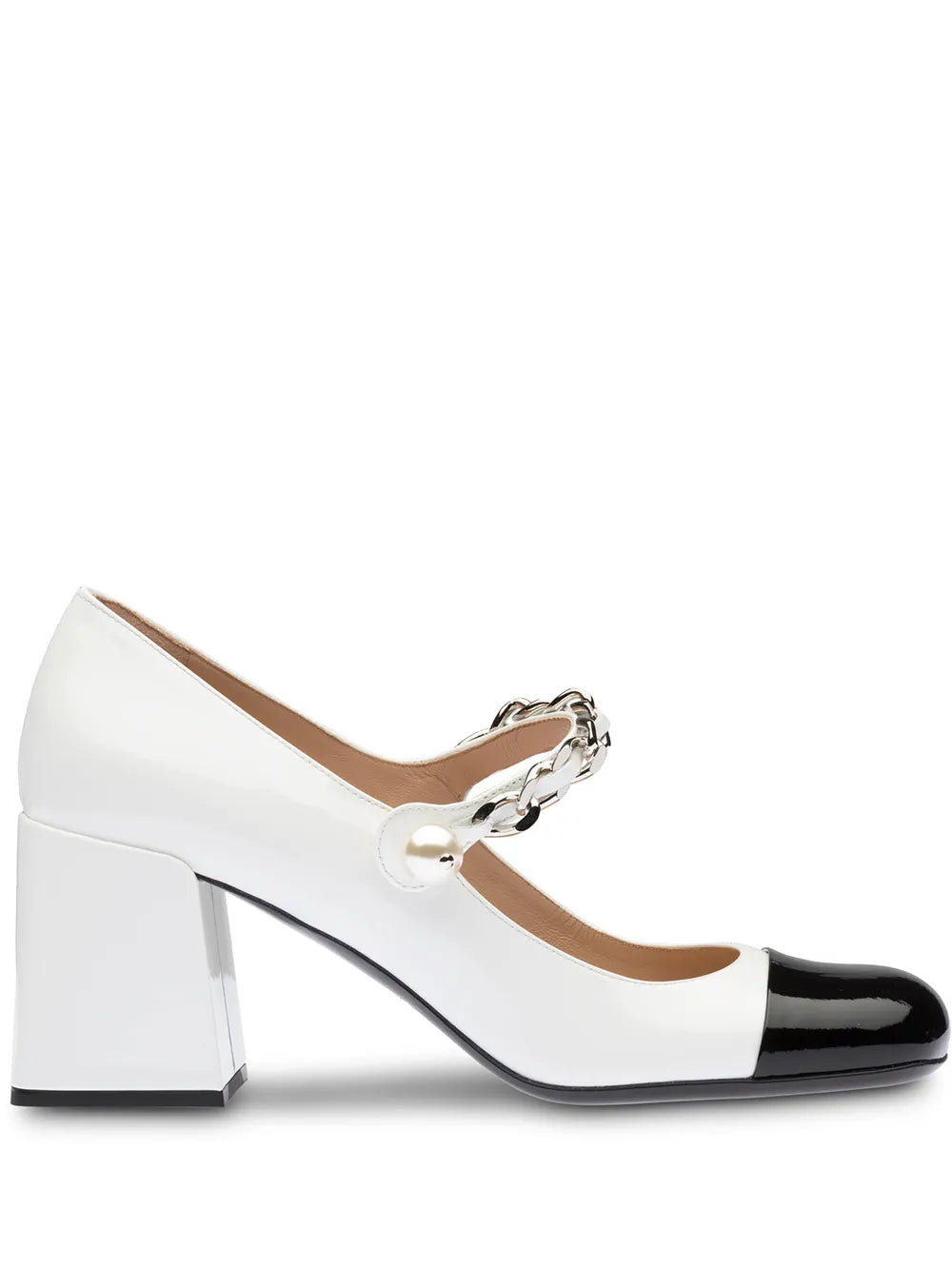 Miu Miu Mary Jane Patent Leather Pumps Black