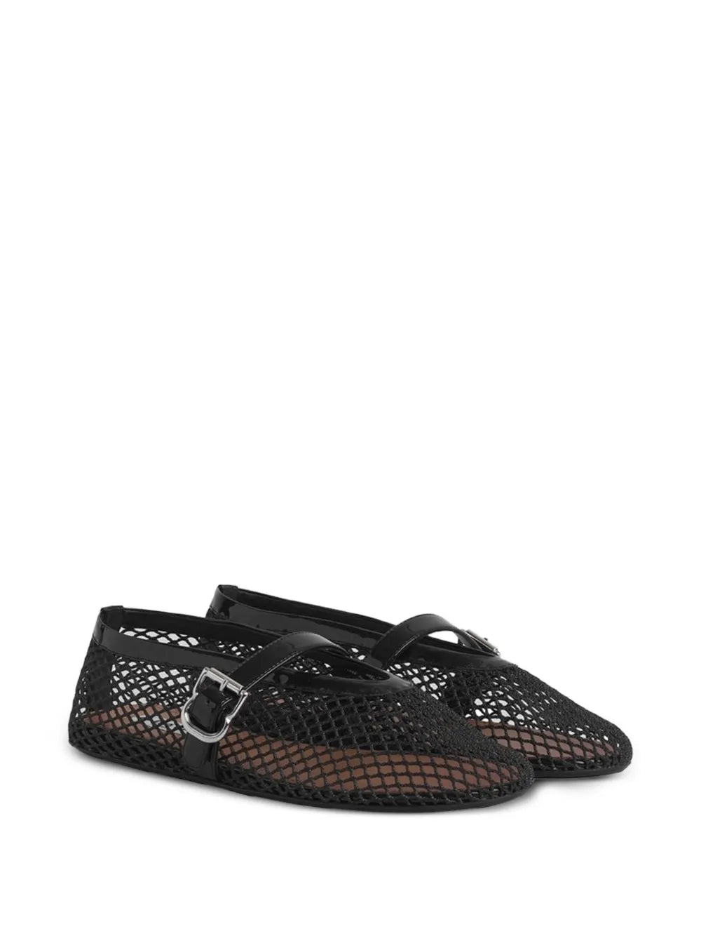 Alaïa Fishnet Mesh Ballet Flat Beige