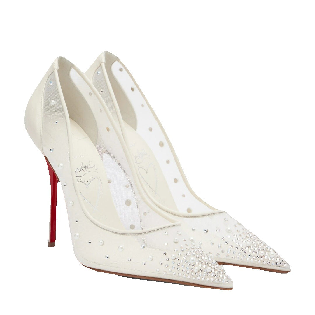 CHRISTIAN LOUBOUTIN MISS Z DEGRASTRASS PERLA IVORY