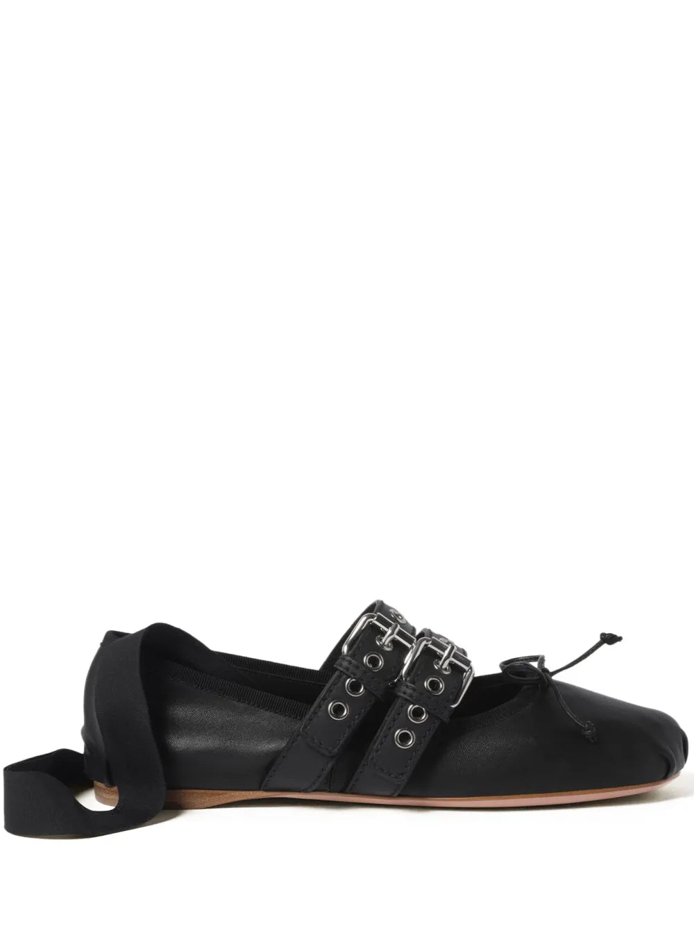 Miu Miu Ballerinas Patent Leather Black