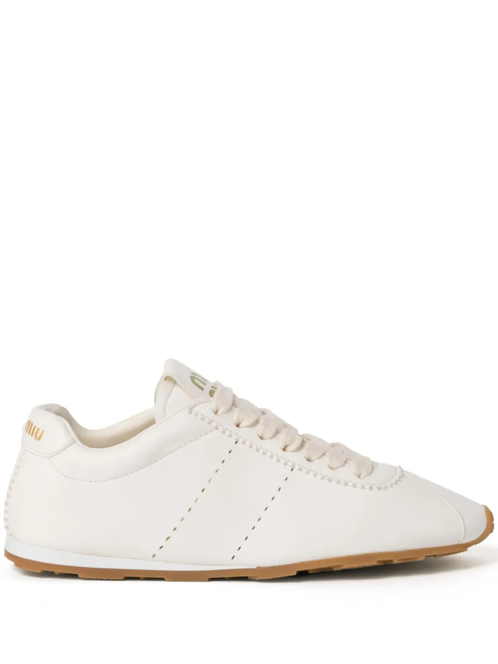 Miu Miu Wander Hairy Leather Sneakers White