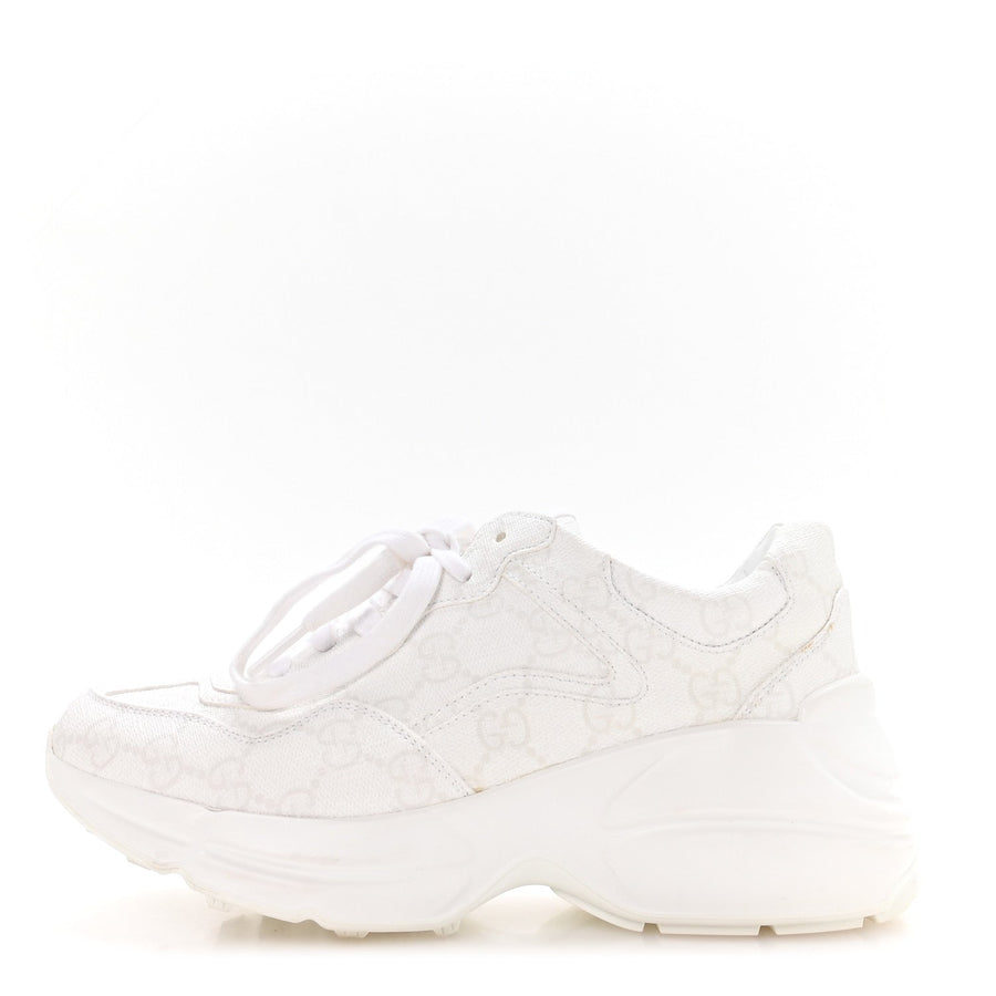 Gucci GG Supreme Monogram Rhyton Sneakers White