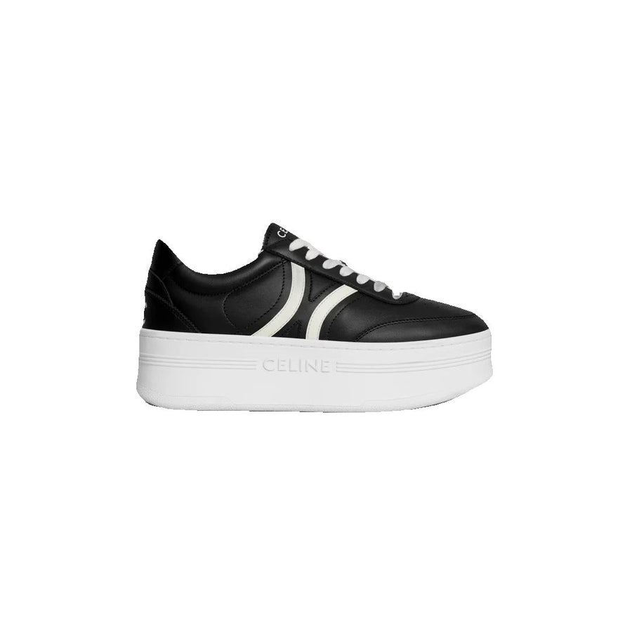 CELINE BLOCK SNEAKERS WITH WEDGE OUTSOLE BLACK & WHITE