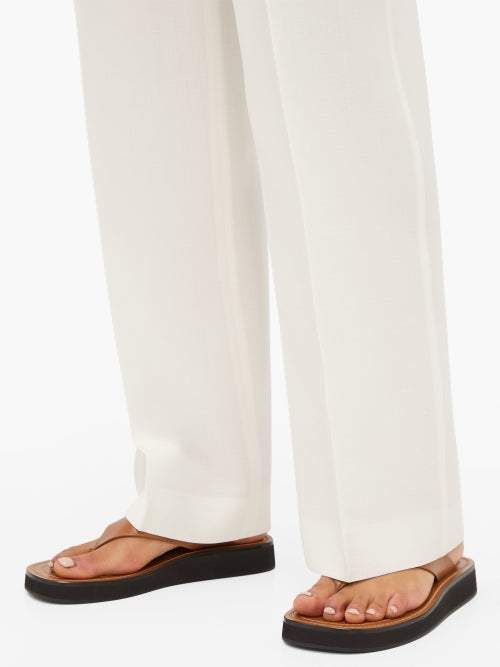 The Row Ginza Slip-On Leather Loafer Tan