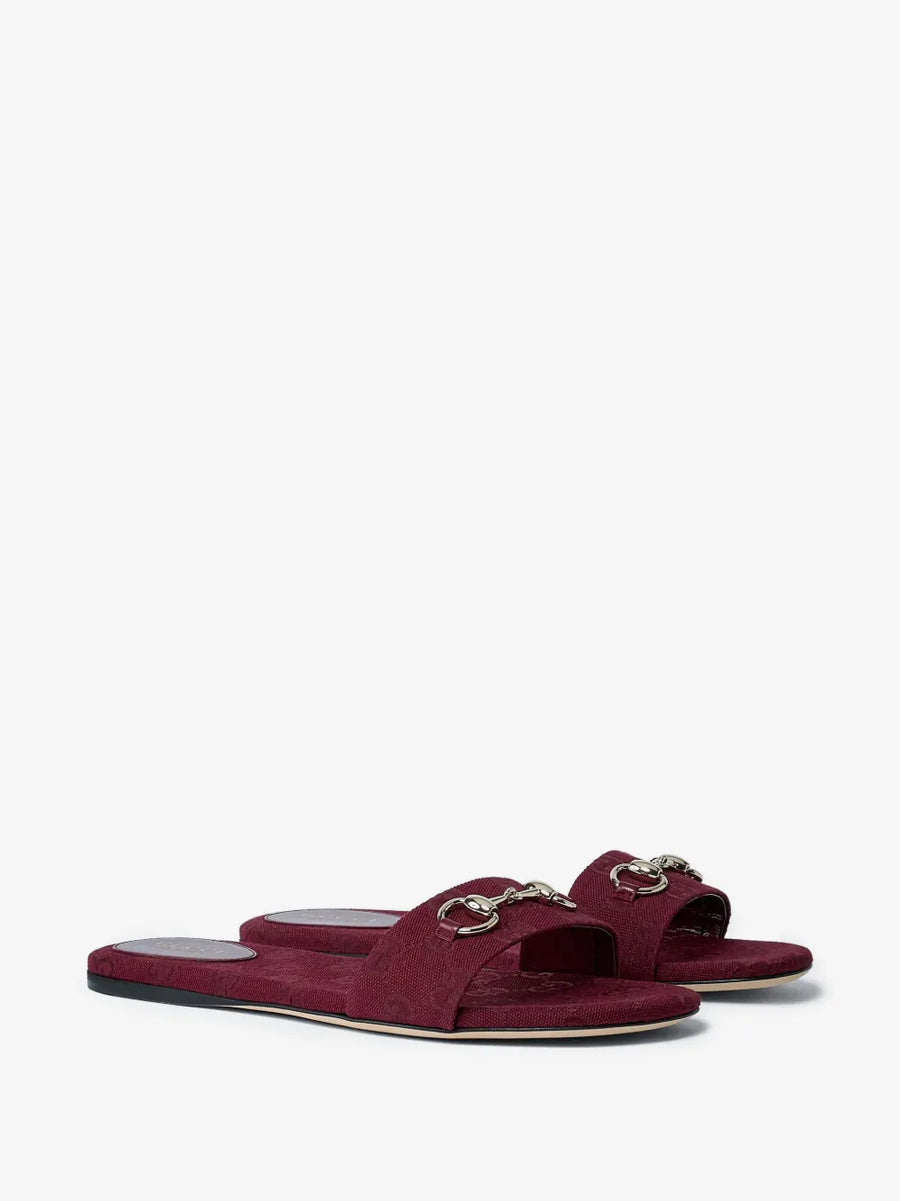 Gucci Slide Sandal With Horsebit Red