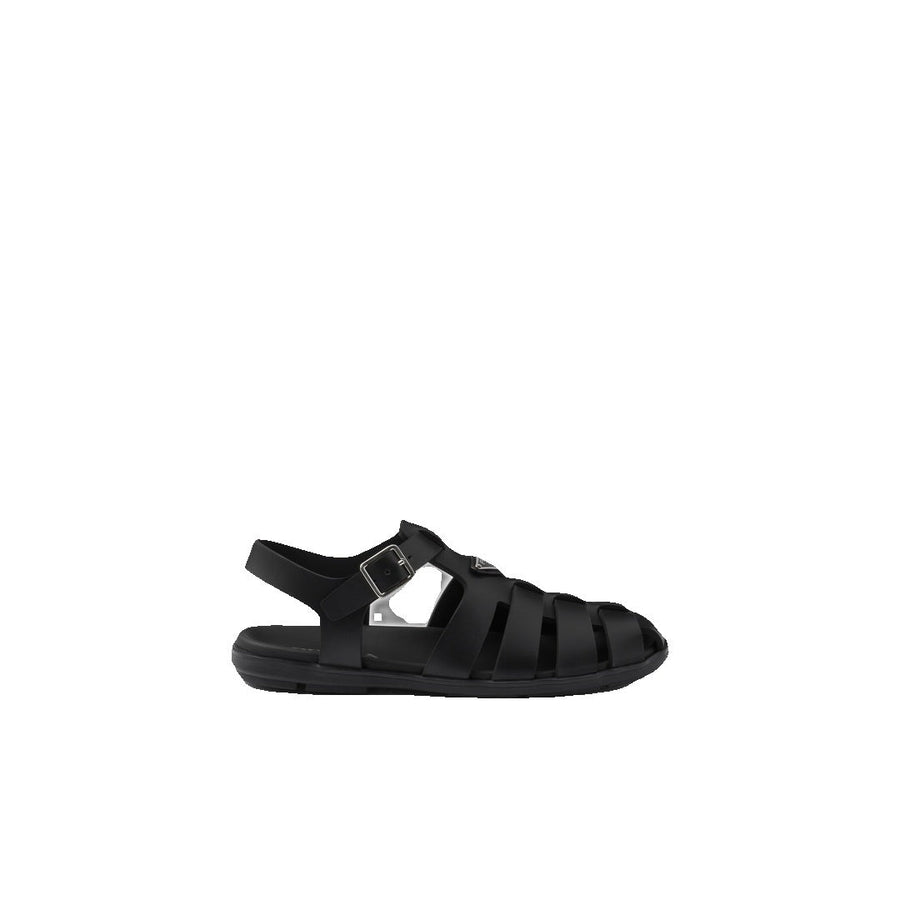 PRADA 90MM STRIDE SUEDE PLATFORM FISHERMAN SANDALS NATURAL