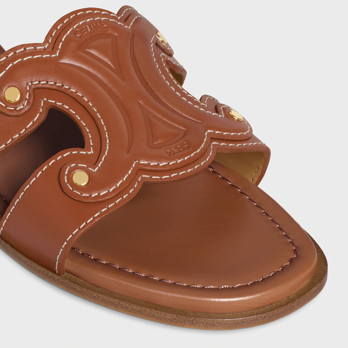 Celine Triomphe Mule in Calfskin