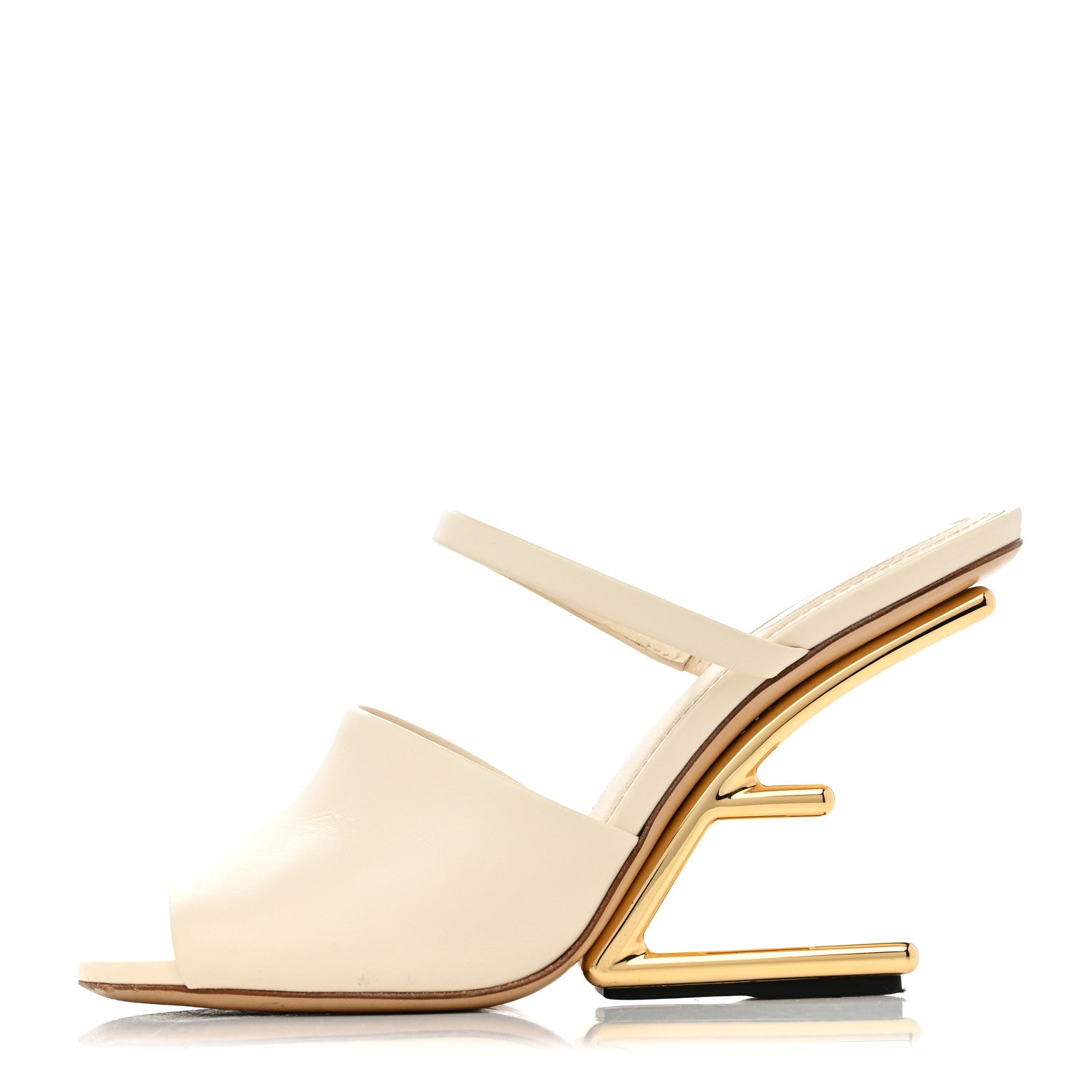 Fendi First 95mm Slide Sandal in Connecticut Calfskin - side profile
