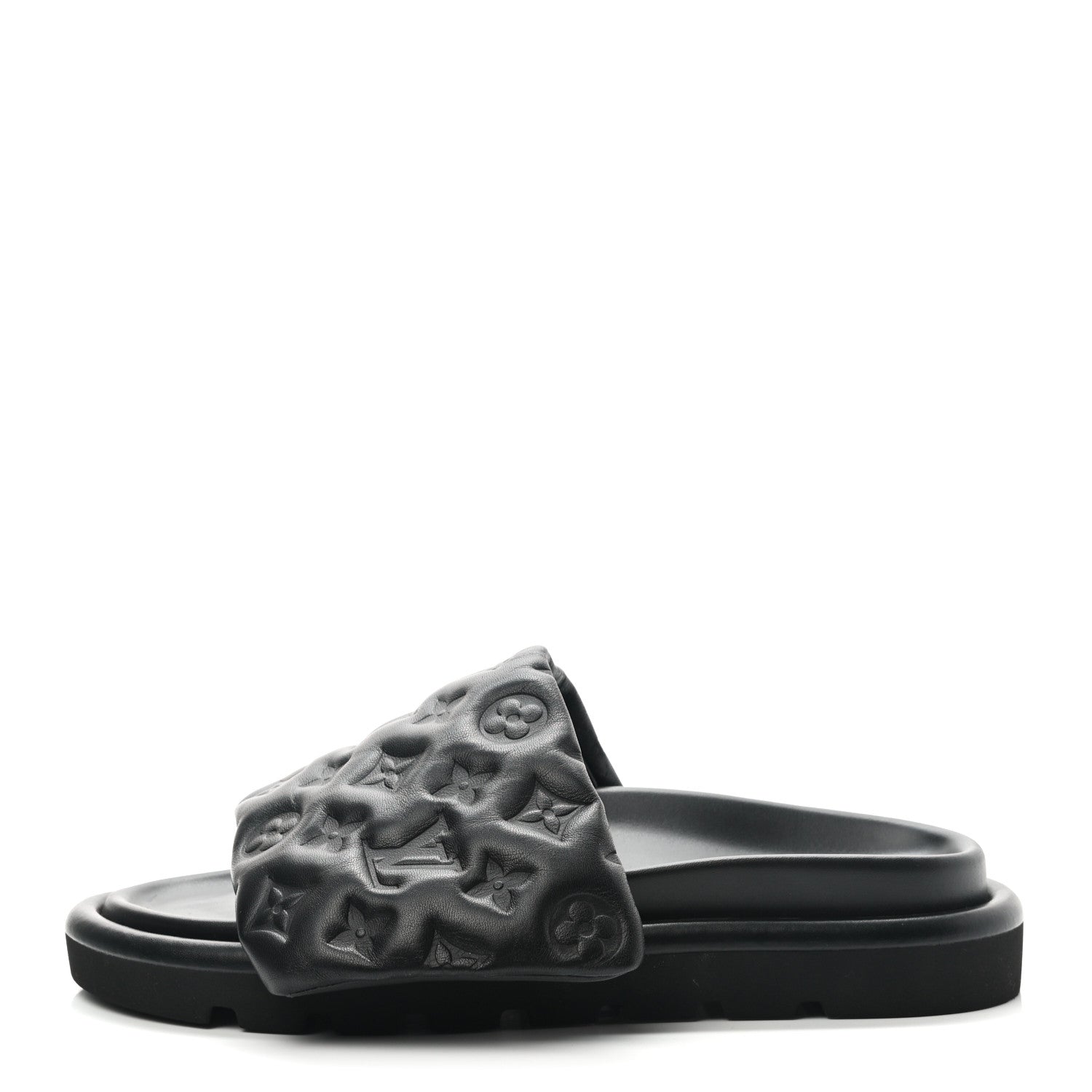 Louis Vuitton Pool Pillow Comfort Mule Black Monogram - side view