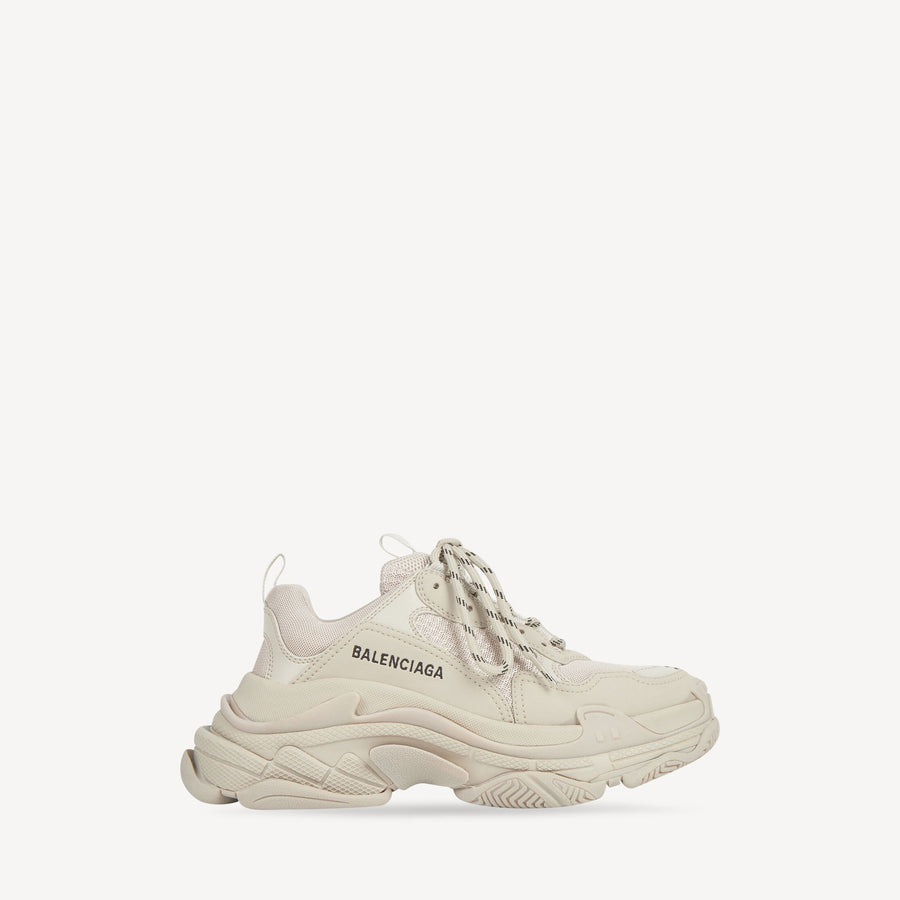 Balenciaga Triple S Logo-Embroided Leather, Nubuck and Mesh Sneakers