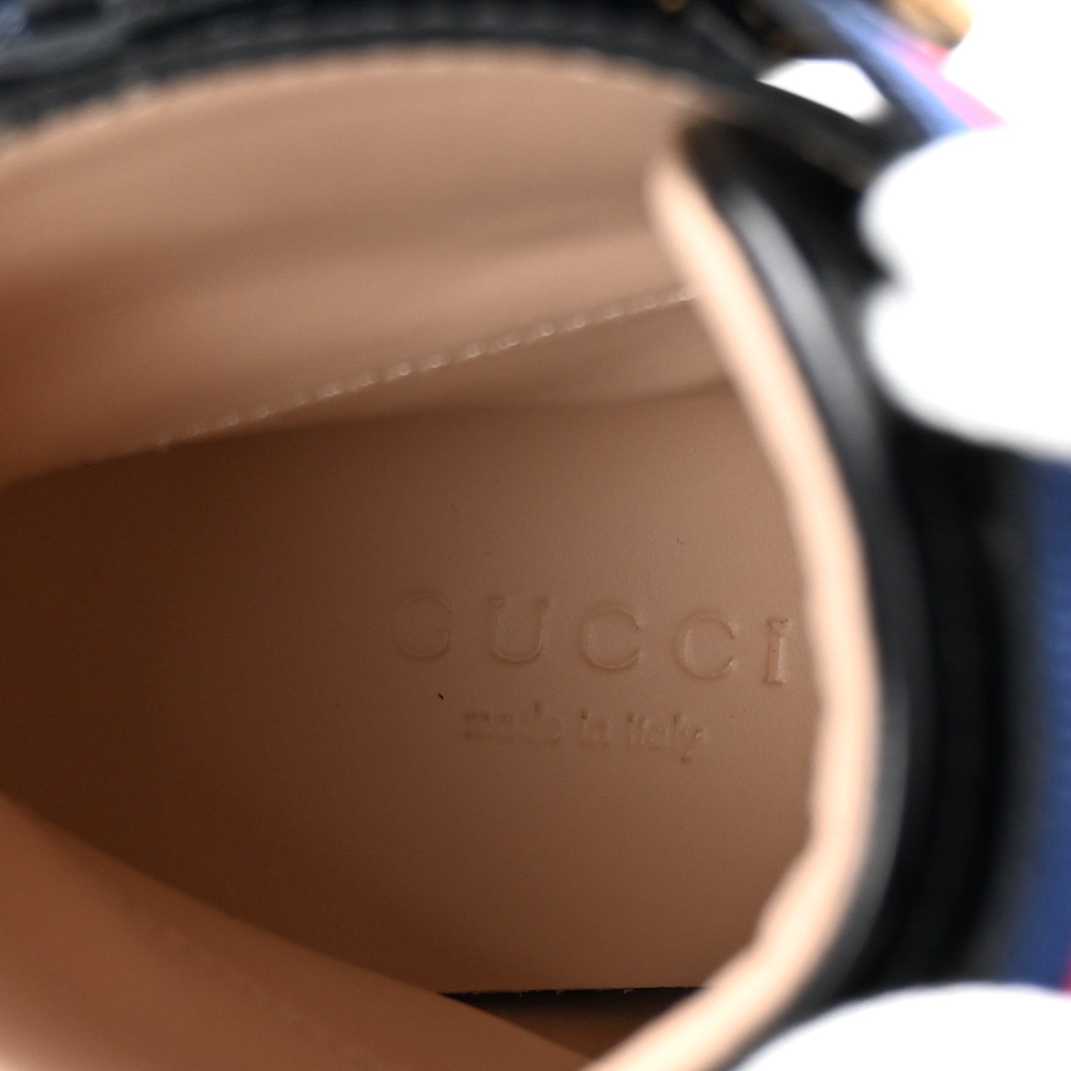 Gucci Sylvie Web Lace Up Combat Boots Black