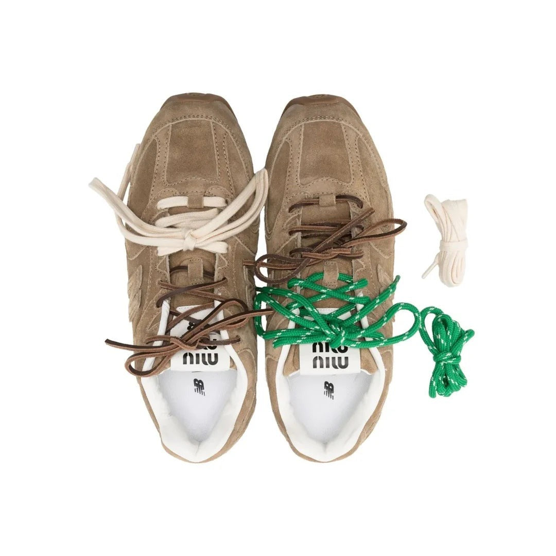 MIU MIU X NEW BALANCE SL SLIP-ON MULE BEIGE & TAUPE