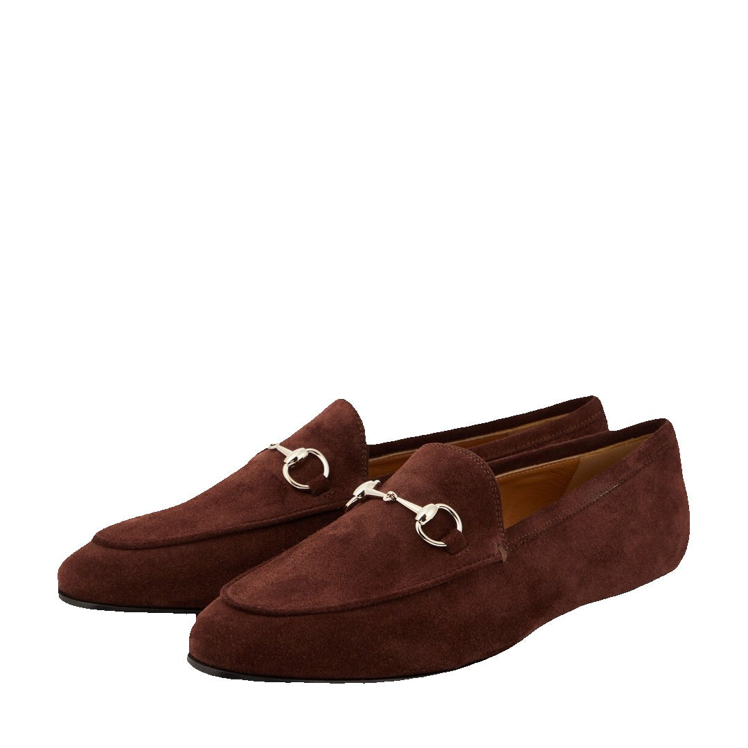 Gucci Jordaan Horsebit Loafers Brown