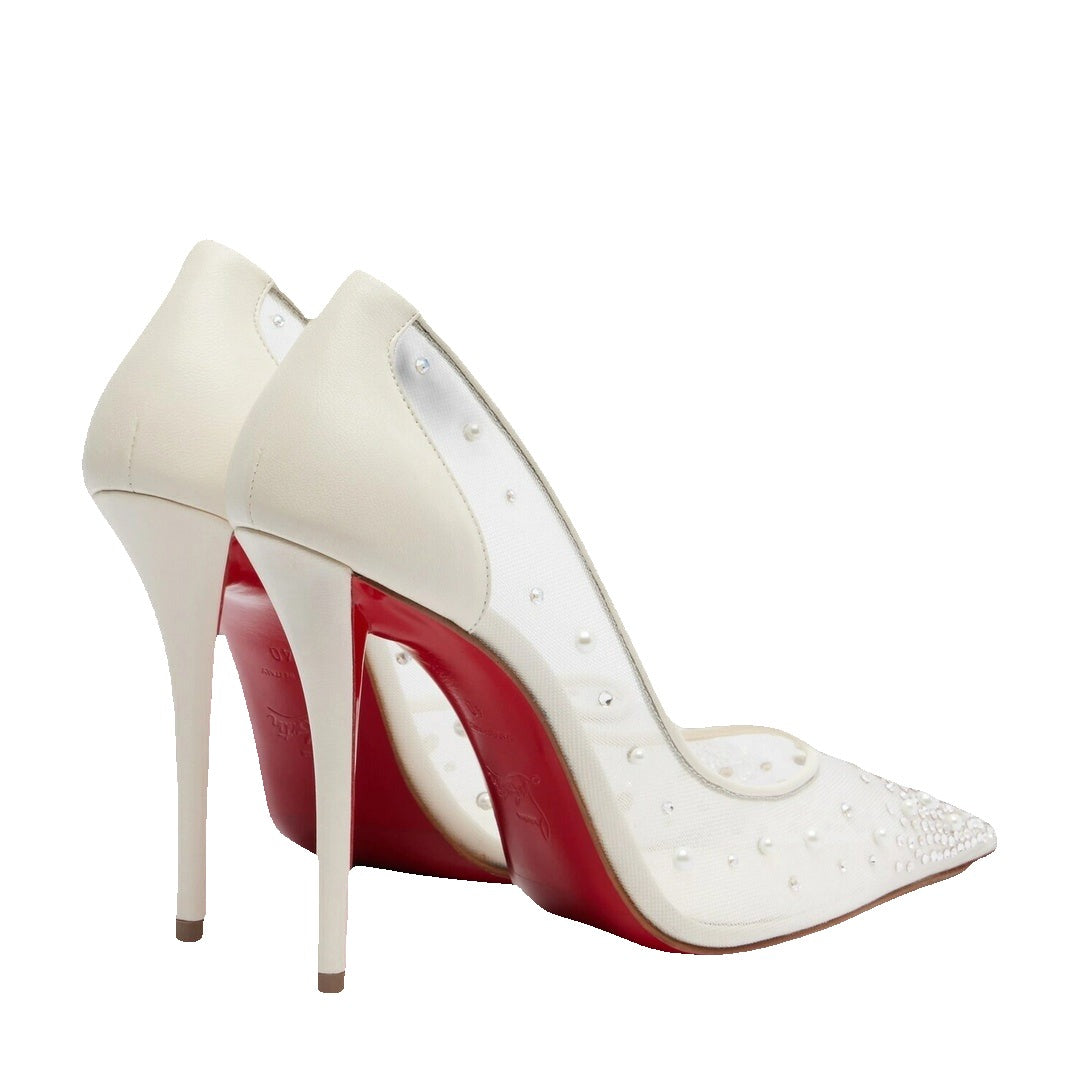CHRISTIAN LOUBOUTIN MISS Z DEGRASTRASS PERLA IVORY