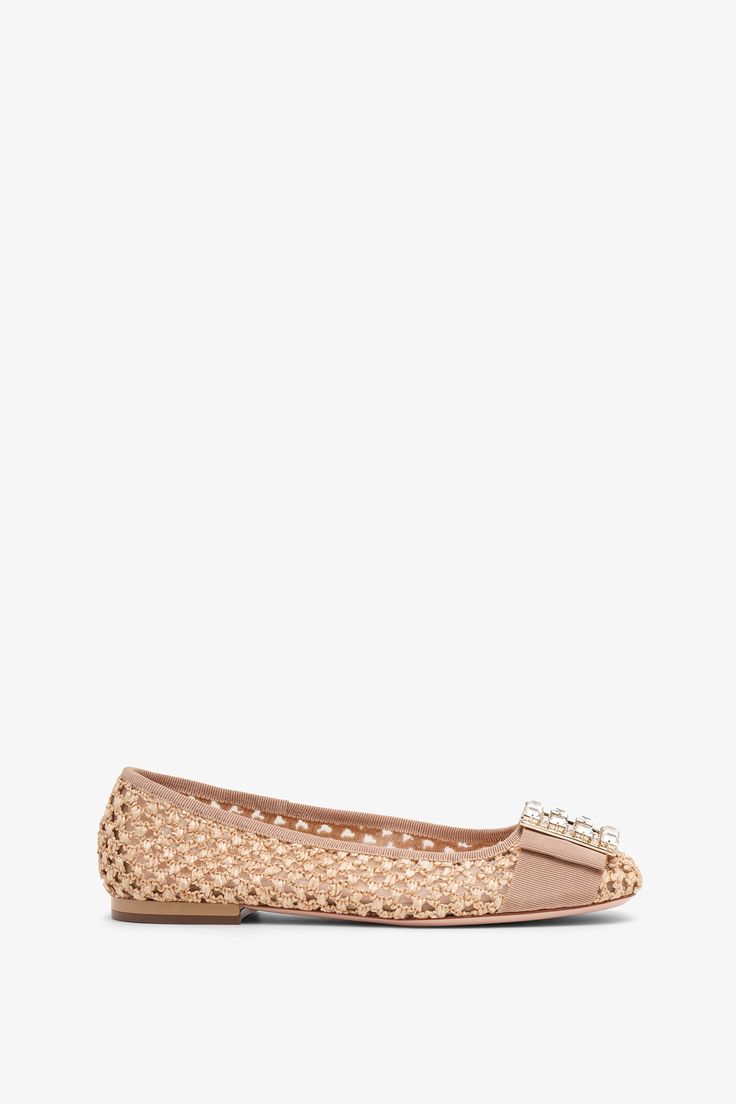 Roger Vivier Très Vivier Buckled Ballerina Flat Black