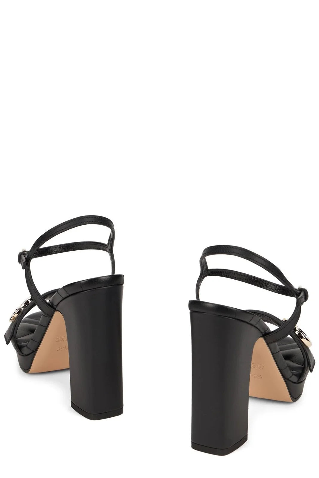 Gucci platform Sandal With Double G Black