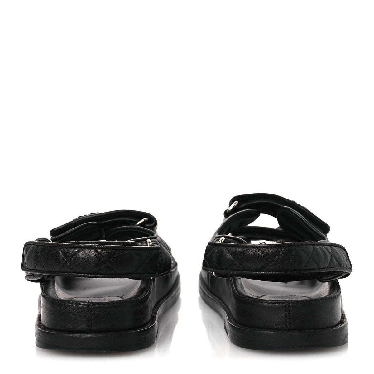 CHANEL DAD SANDALS LAMBSKIN SO BLACK