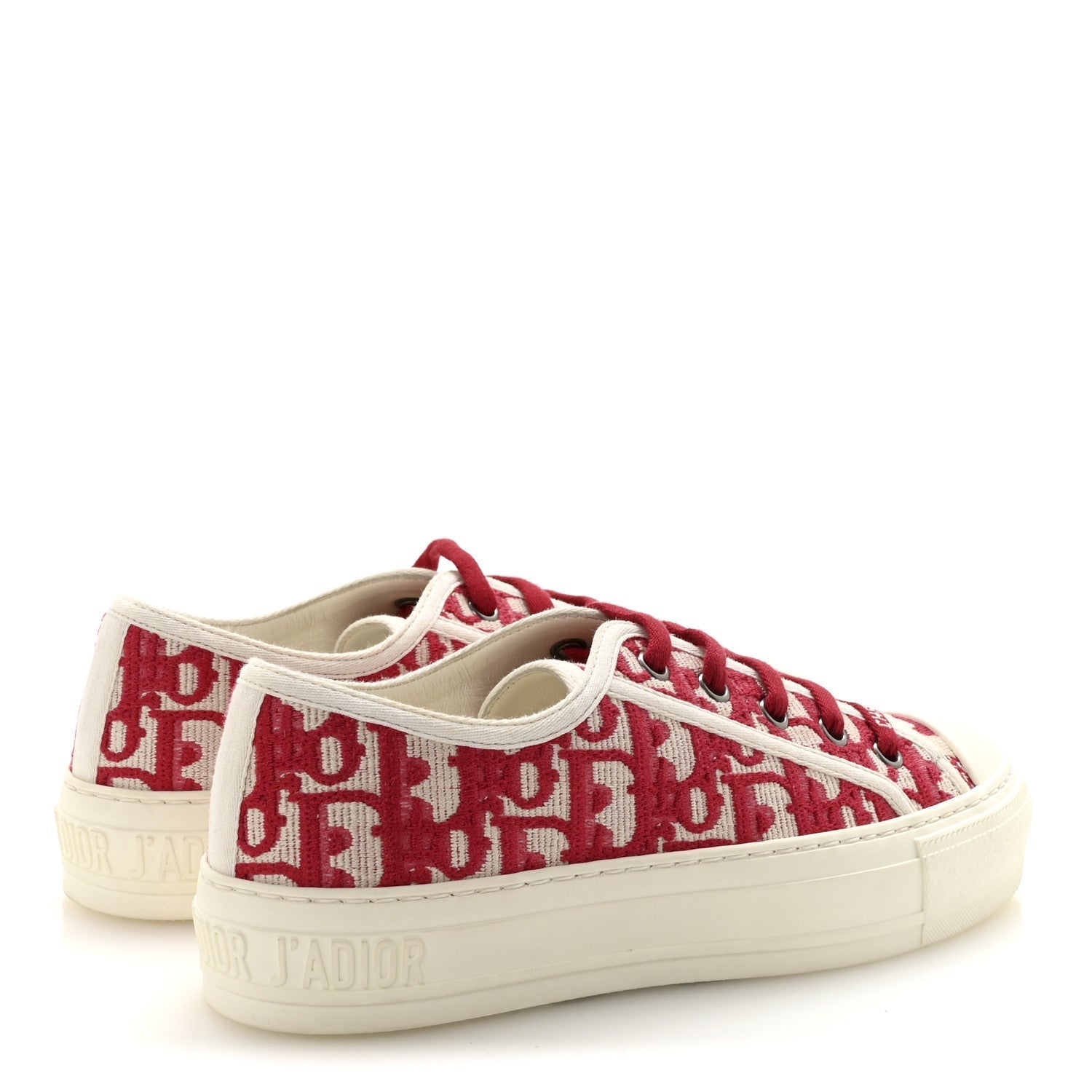 CHRISTIAN DIOR WALK'N'DIOR LOW TOP SNEAKERS OBLIQUE FRAMBOISE NAVY BLUE