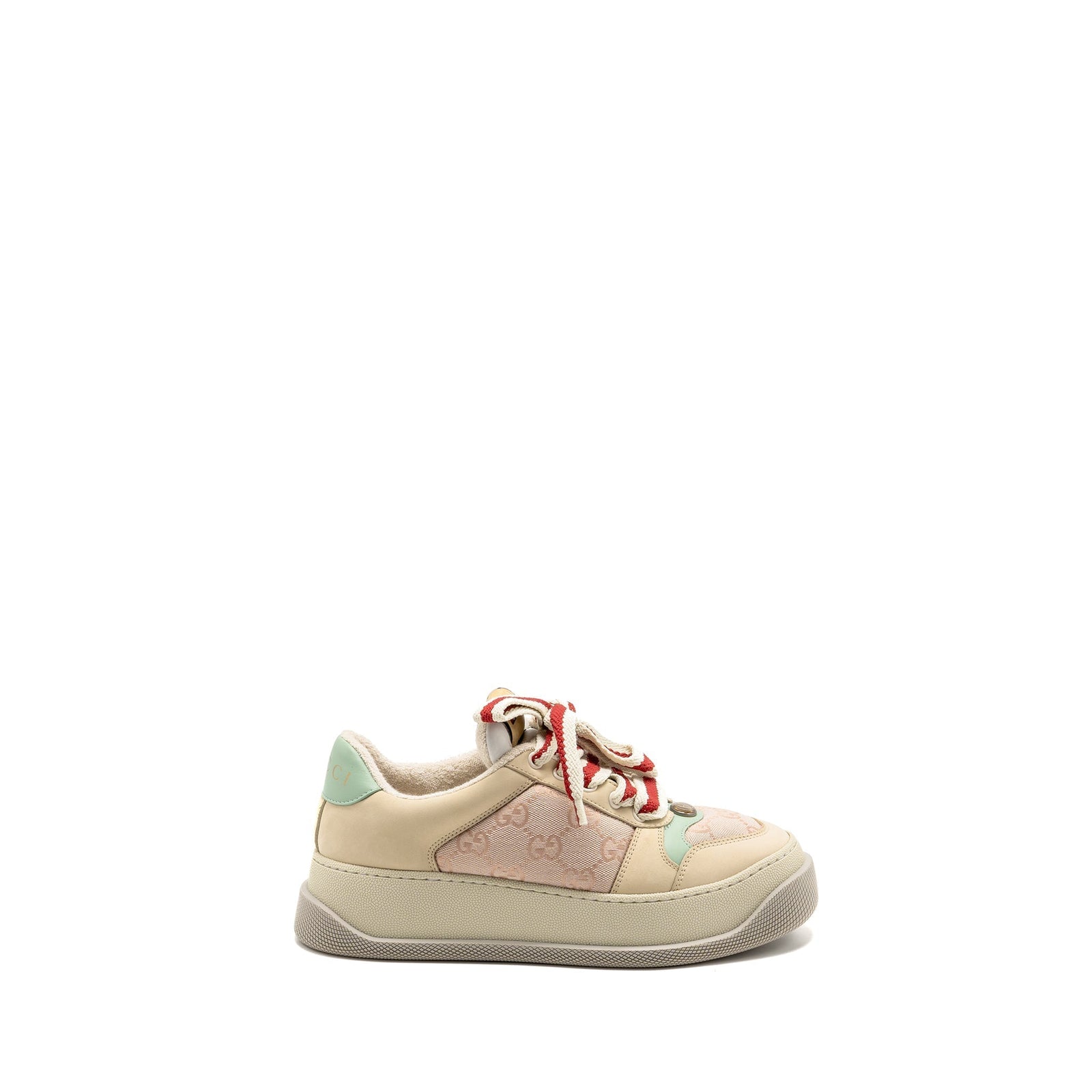Gucci Screener Trainer GG Canvas/Leather Pink/Beige/Multicolour