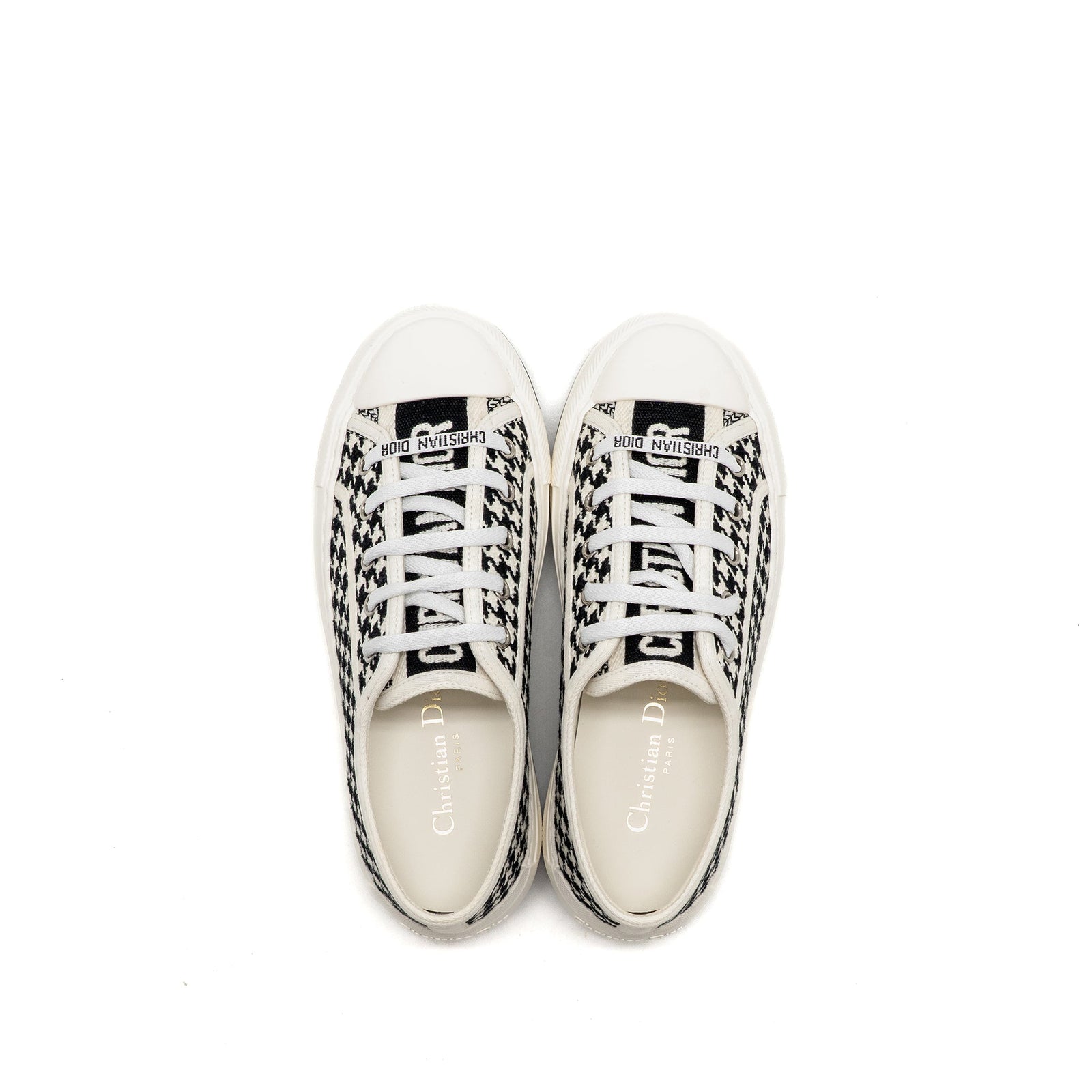 DIOR WALK'N'DIOR PLATFORM SNEAKER HOUNDSTOOTH WHITE / BLACK