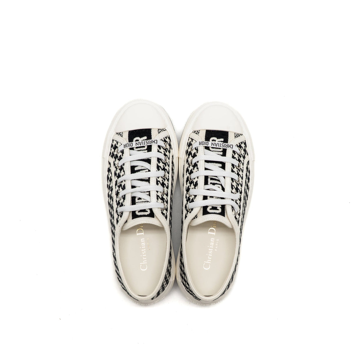 DIOR WALK'N'DIOR PLATFORM SNEAKER HOUNDSTOOTH WHITE / BLACK