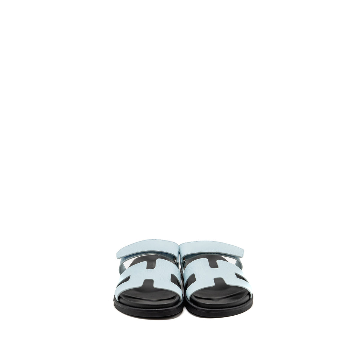 HERMES FEMME CHYPRE SANDALS EPSOM BLEU BRUME SHW