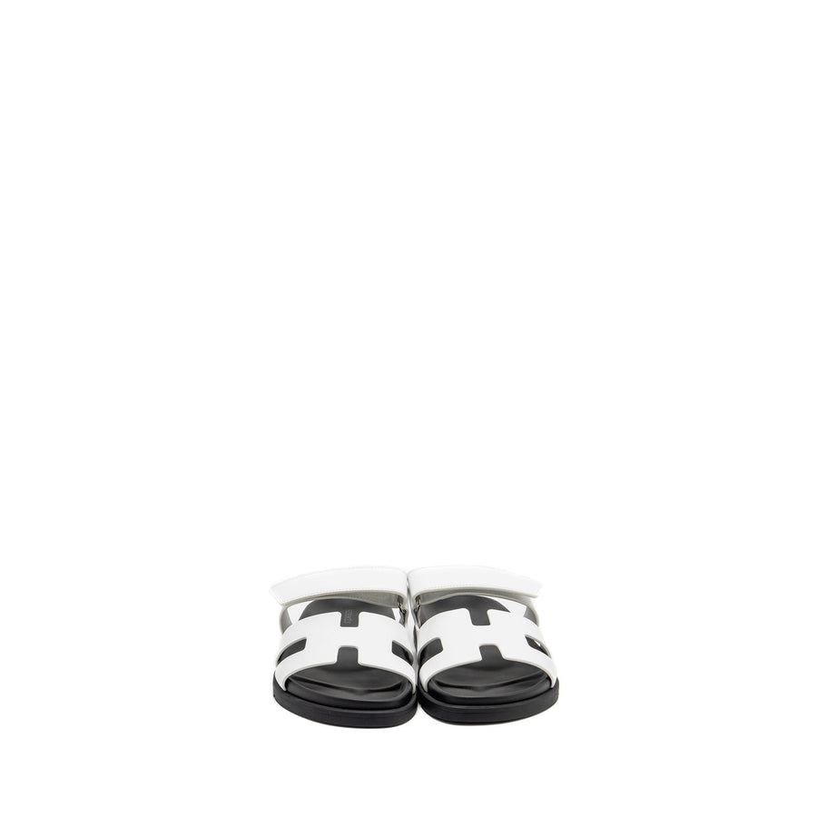 HERMES CHYPRE SANDAL CALFSKIN WHITE SHW