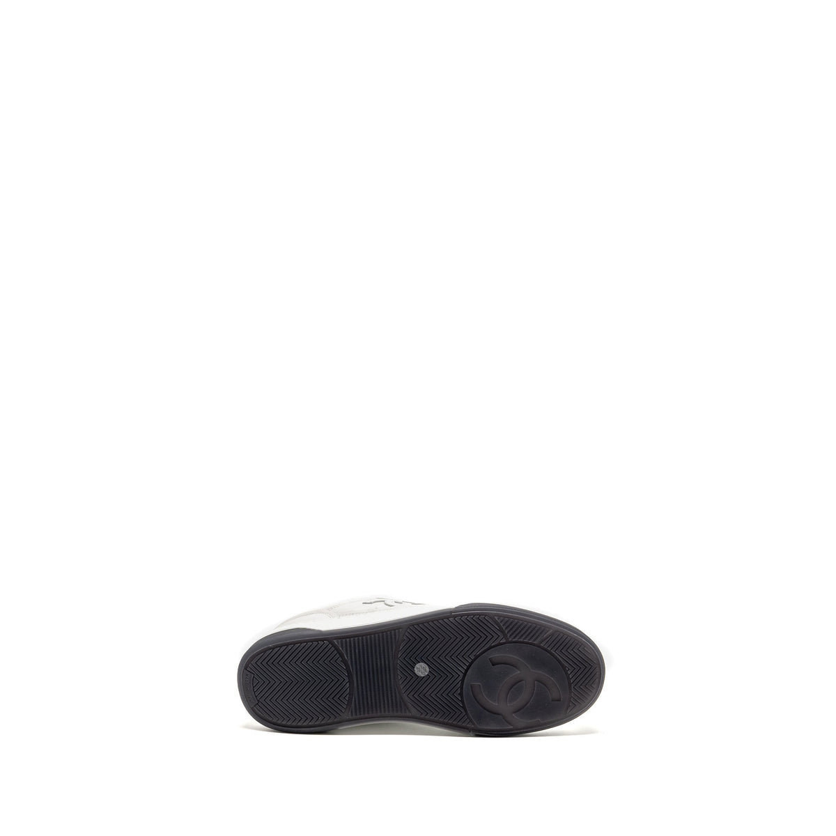 CHANEL CC LOGO SNEAKERS WHITE / BLACK / GREY