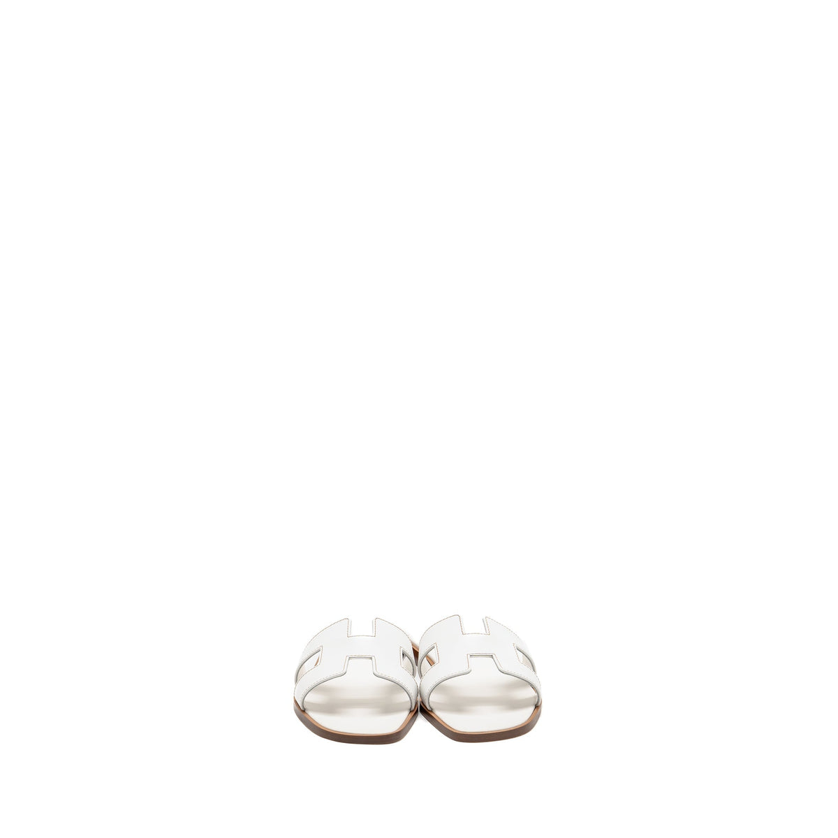 HERMES ORAN SANDALS BLANC PIQURES H