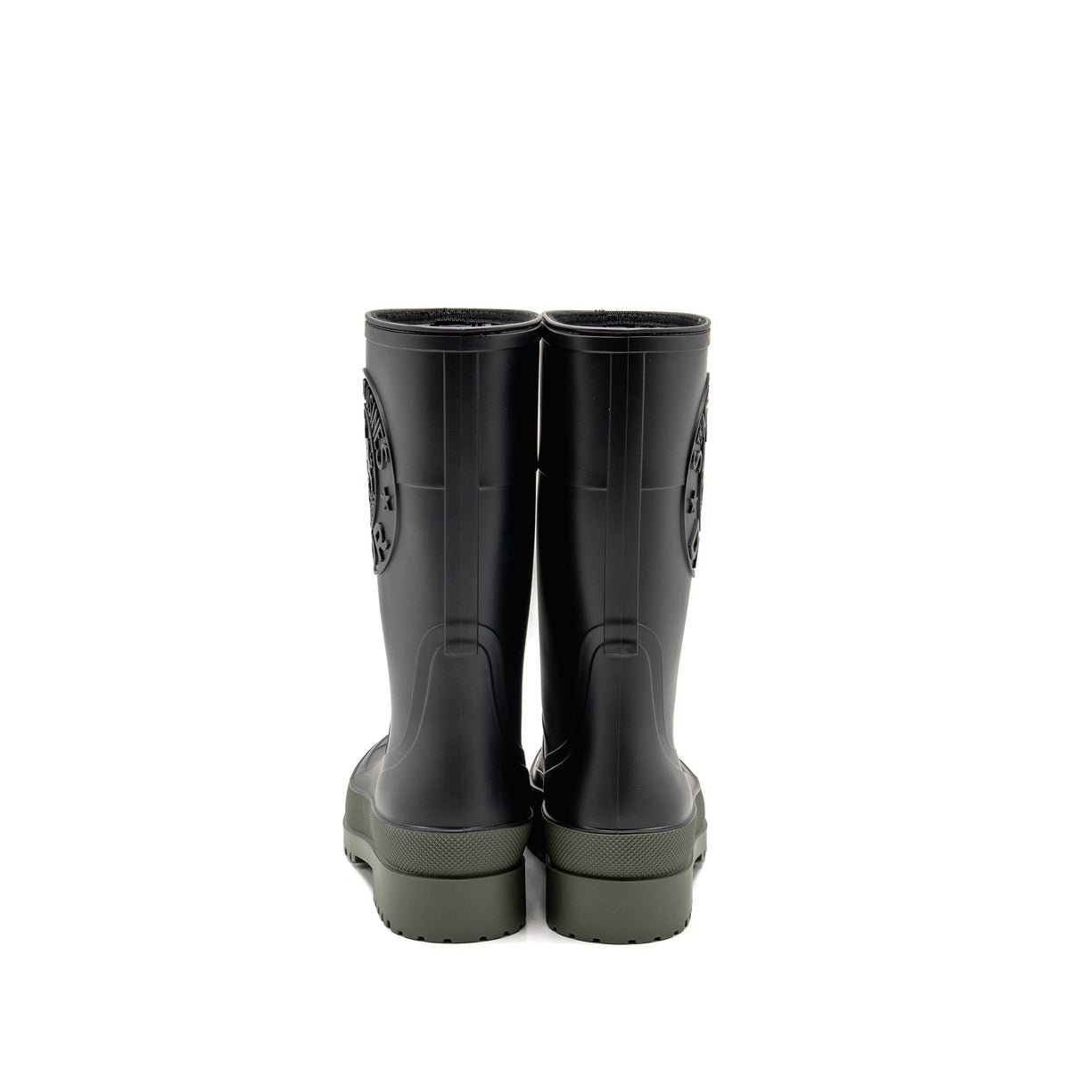 DIOR DIORUNION RAIN BOOT RUBBER BLACK/DARK GREEN
