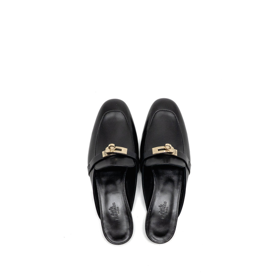 HERMES OZ MULE BLACK LGHW