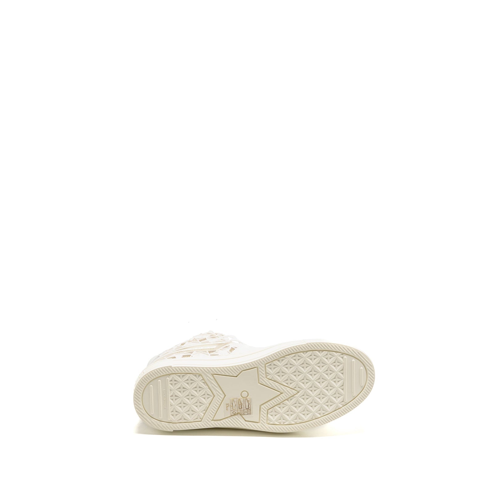 DIOR WALK’N’DIOR HIGHTOP STAR SNEAKER LEATHER GOLD/WHITE