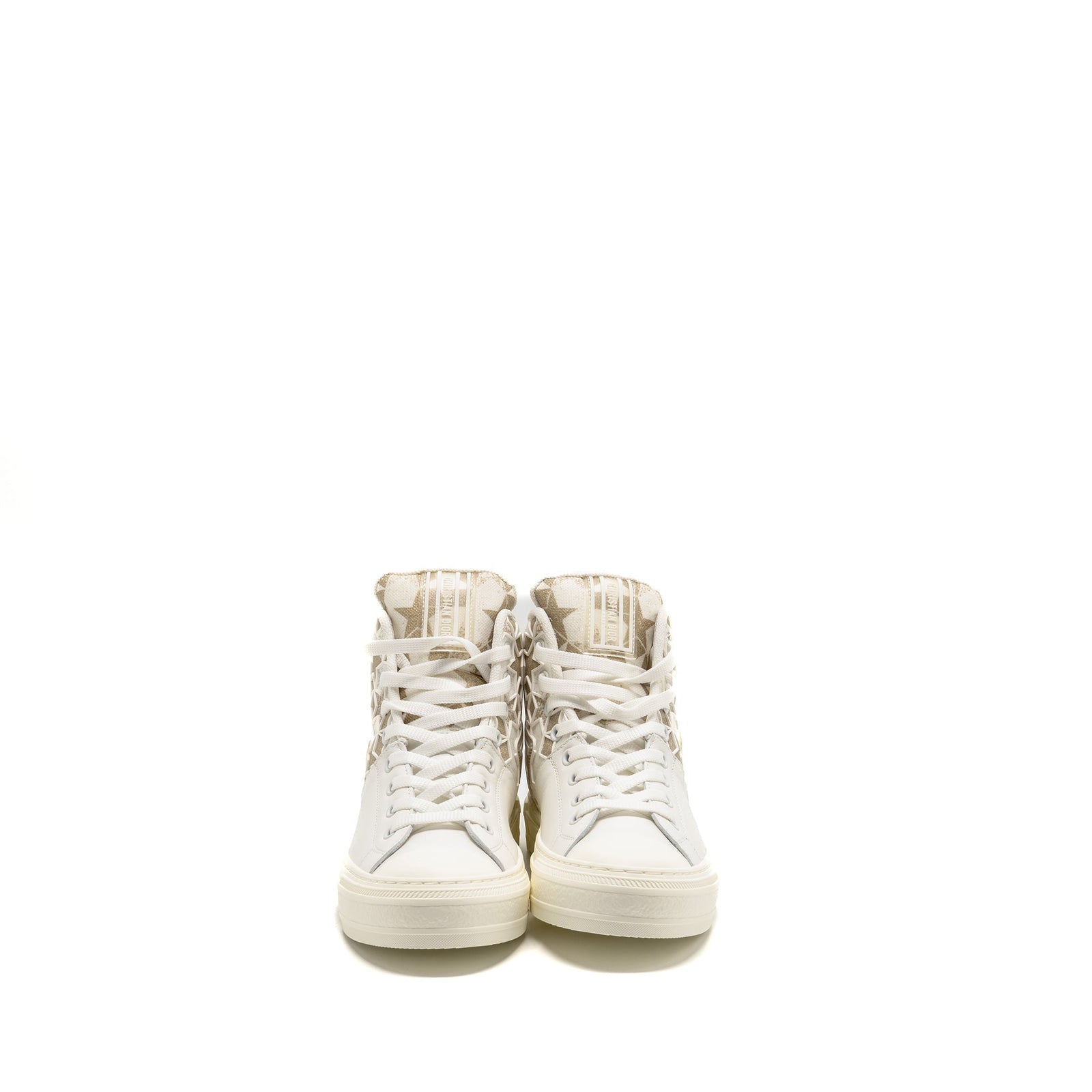 DIOR WALK’N’DIOR HIGHTOP STAR SNEAKER LEATHER GOLD/WHITE