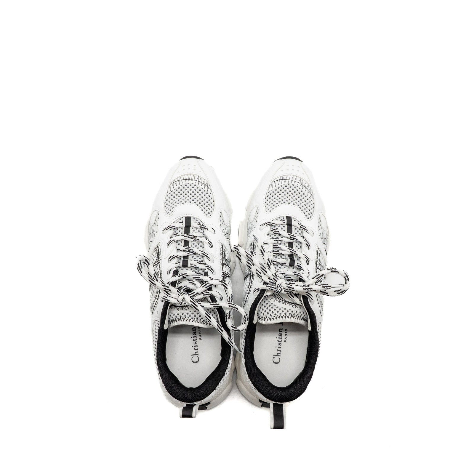 DIOR CHRONO SNEAKER MESH / LEATHER WHITE/BLACK