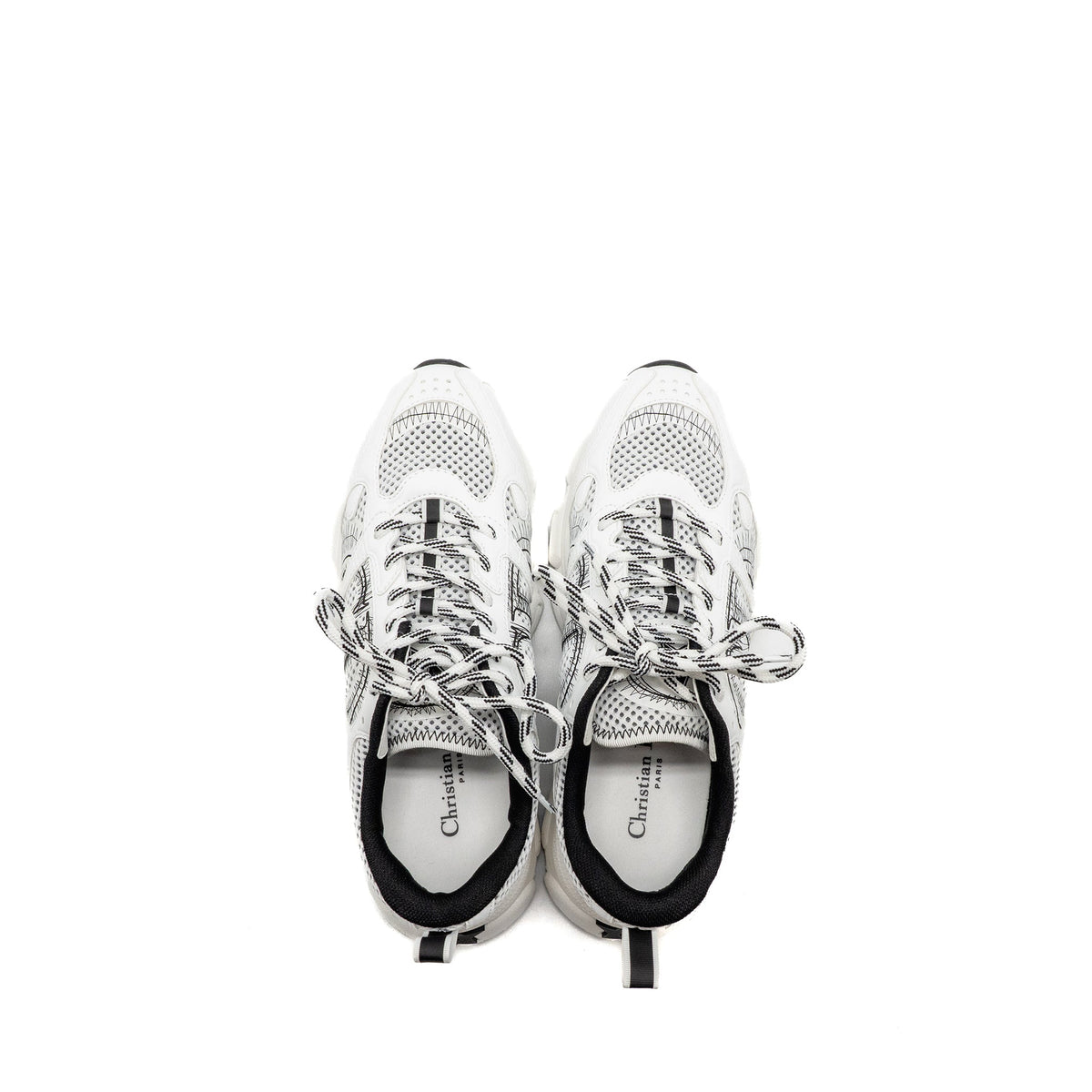 DIOR CHRONO SNEAKER MESH / LEATHER WHITE/BLACK