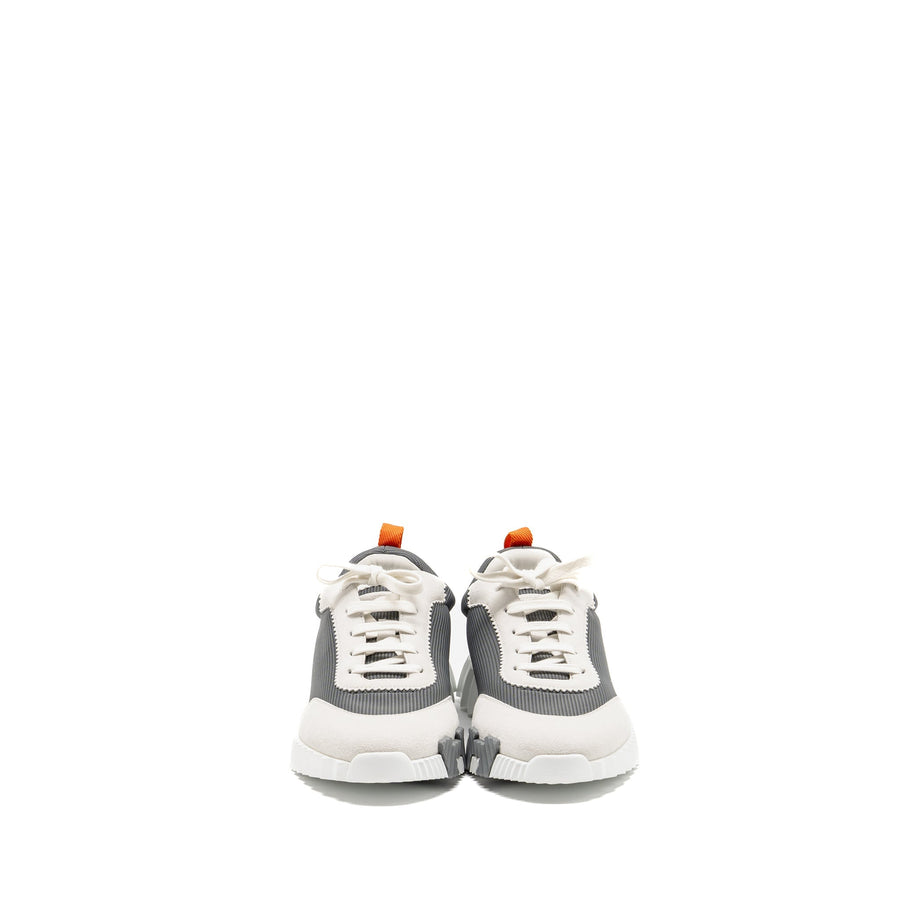 HERMES BOUNCING SNEAKERS CANVAS/SUEDE GRIS FONCE/MULTICOLOUR
