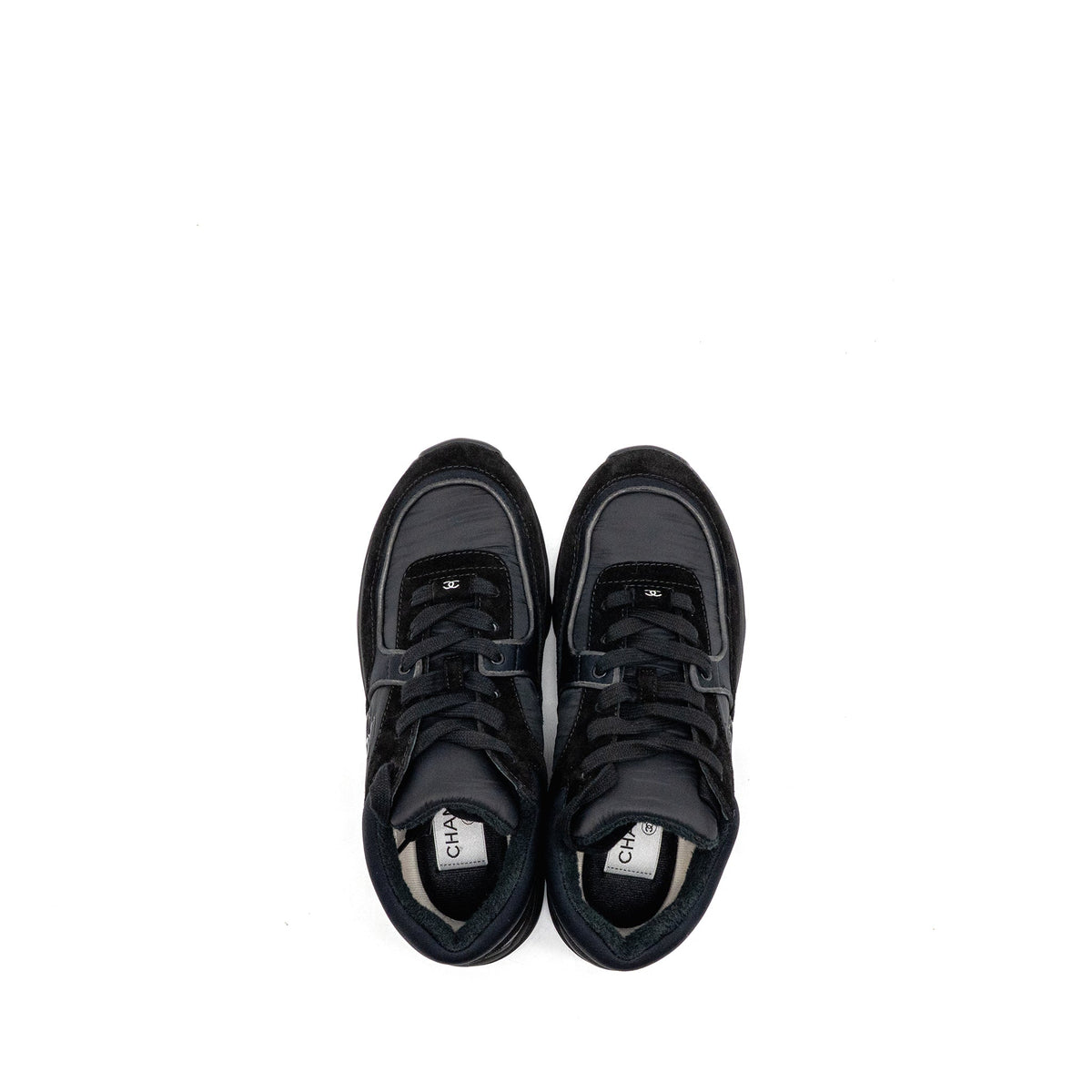 CHANEL CC SNEAKERS SUEDE/FABRIC BLACK