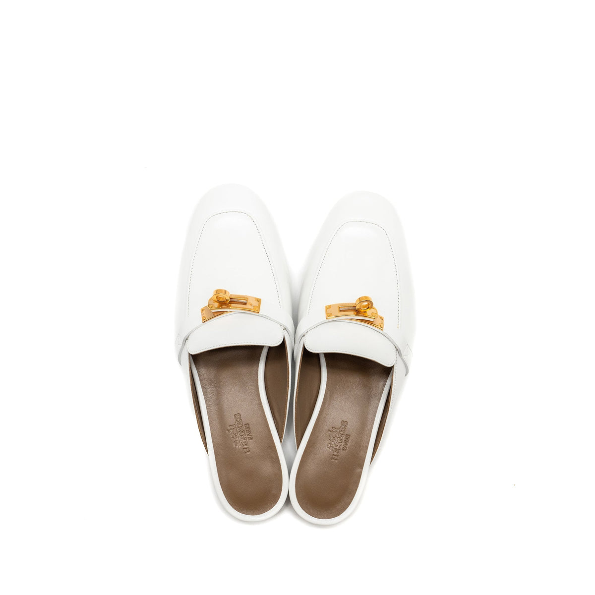 HERMES FEMME OZ MULE BLANC RGHW