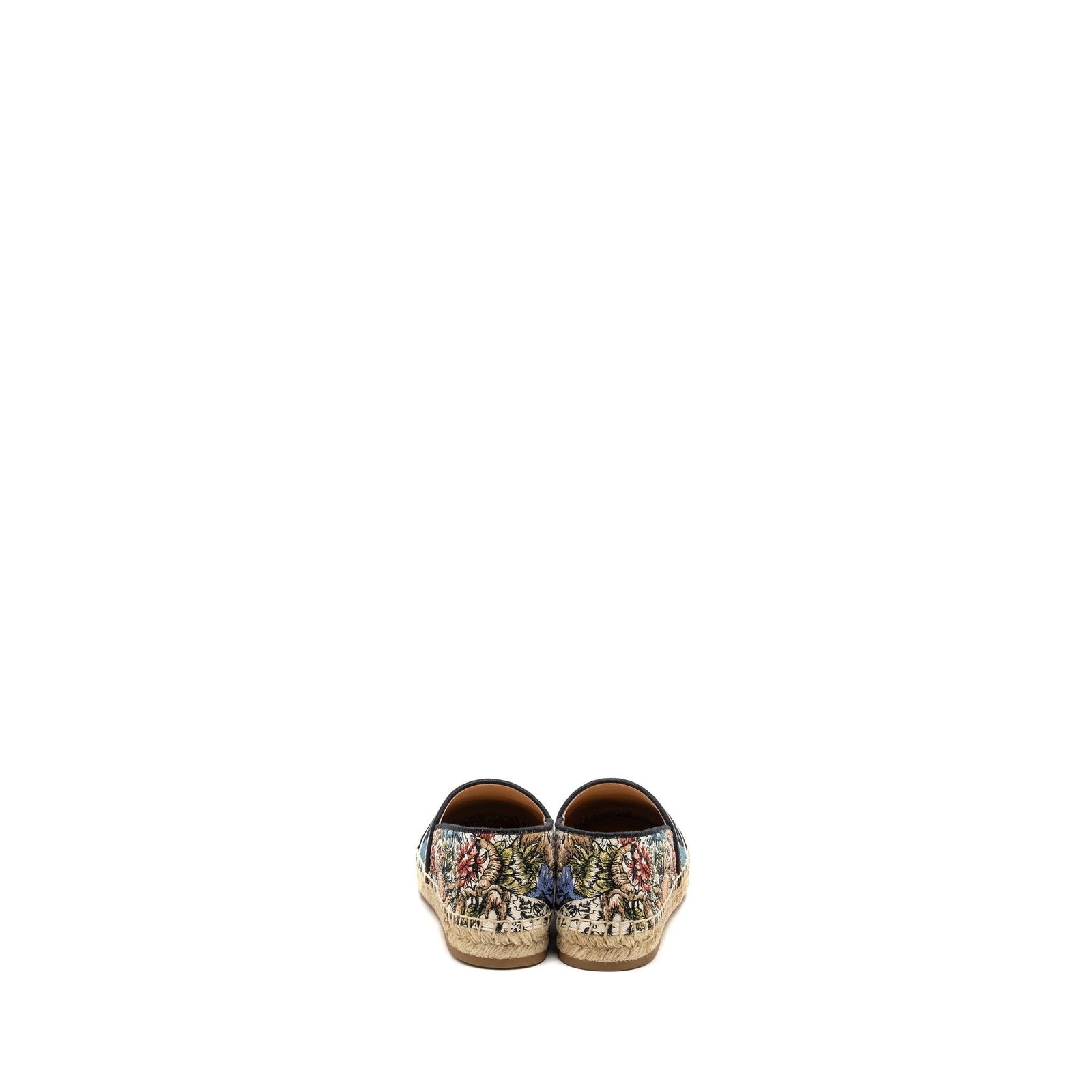DIOR FLORA AND ANIMAL EMBROIDERED GRANVILLE ESPADRILLE FABRIC MULTICOLOUR