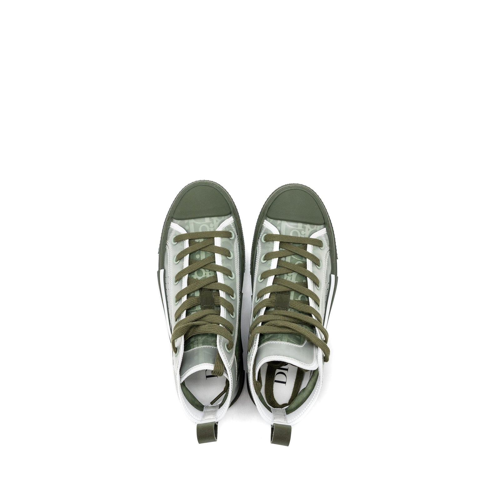 DIOR B23 OBLIQUE HIGH-TOP SNEAKER OLIVE/OBLIQUE