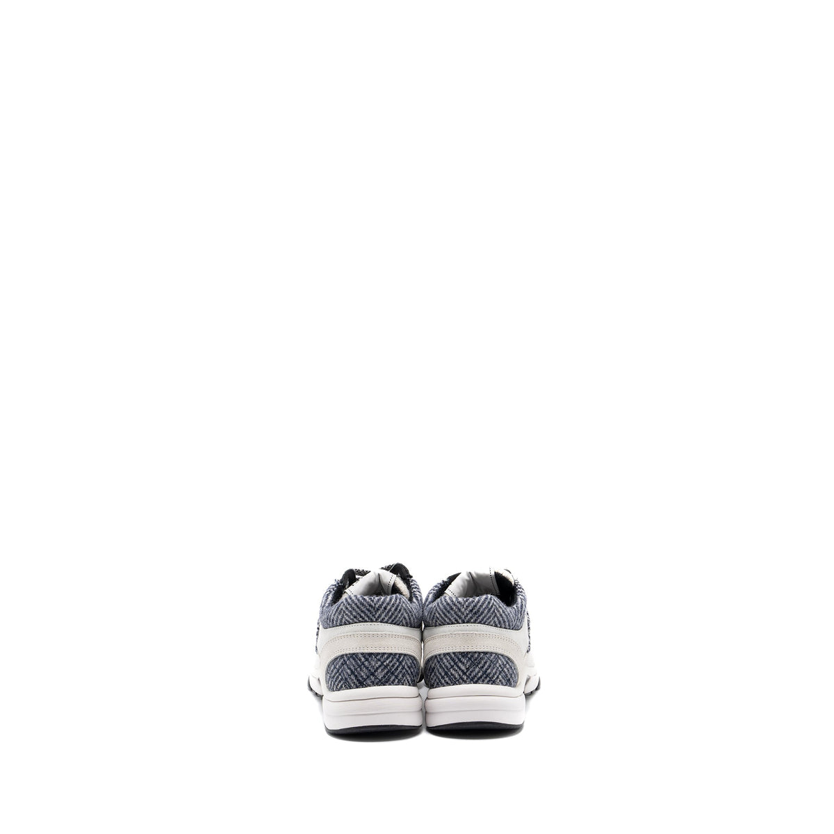 CHANEL CC LOGO SNEAKERS SUEDE LEATHER / FABRIC LIGHT GREY