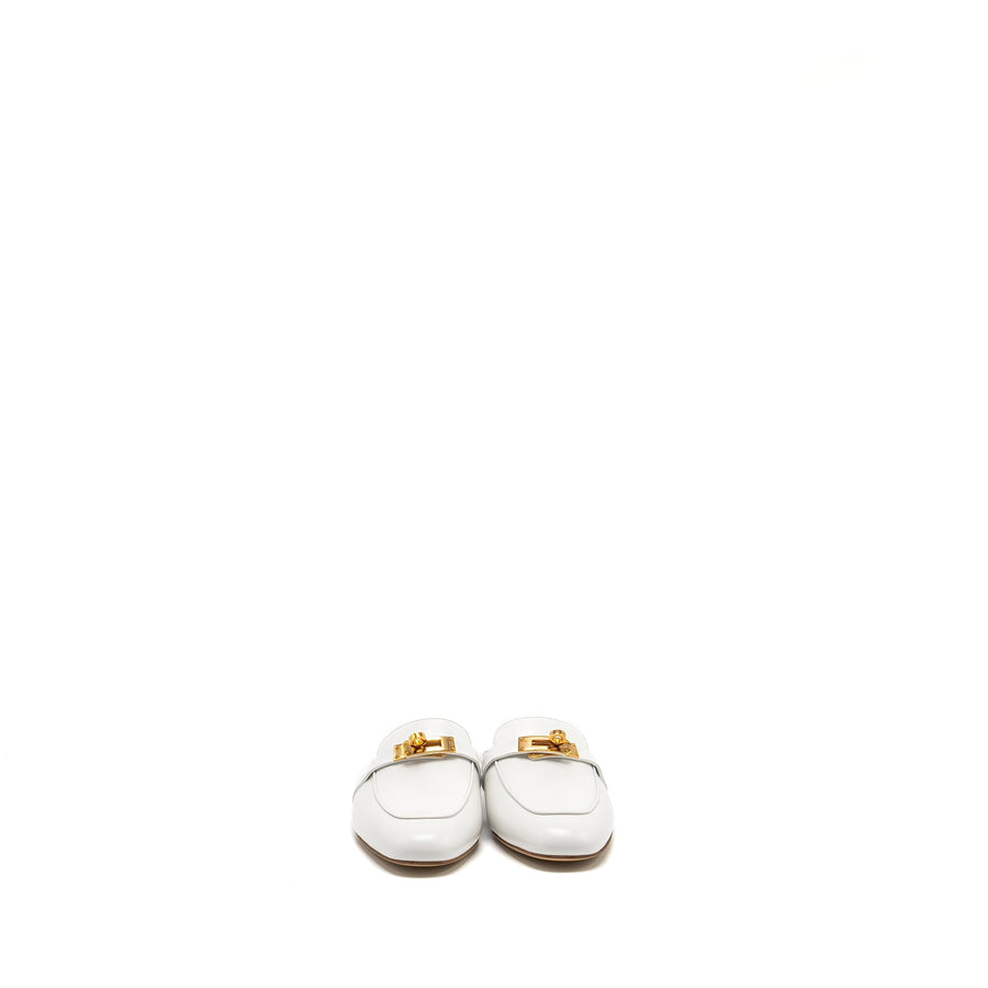 HERMES FEMME OZ MULE BLANC RGHW