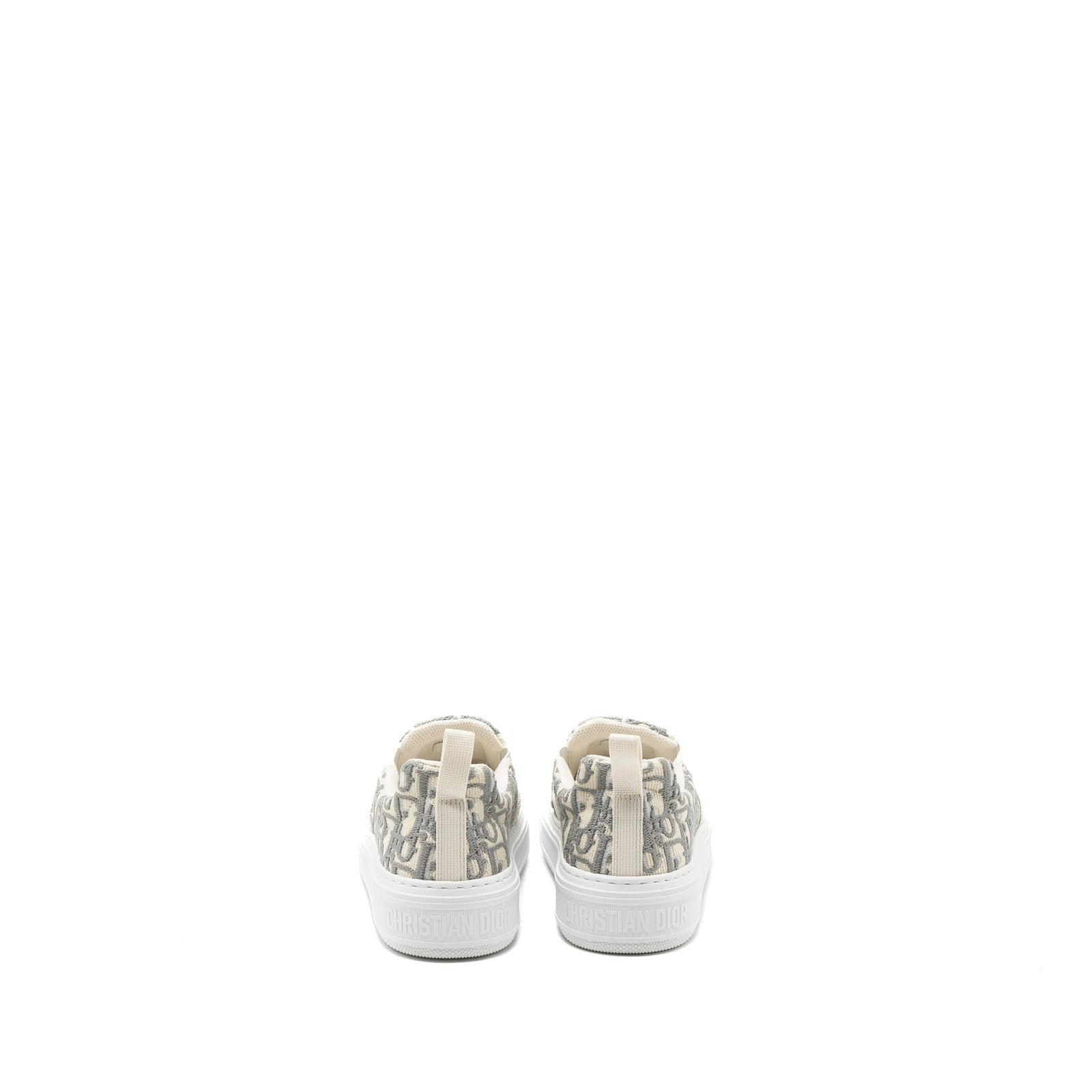 DIOR SOLAR LOAFERS OBLIQUE EMBROIDERY GREY STONE