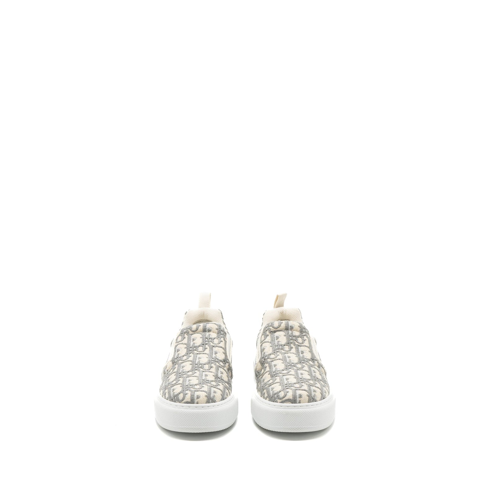 DIOR SOLAR LOAFERS OBLIQUE EMBROIDERY GREY STONE